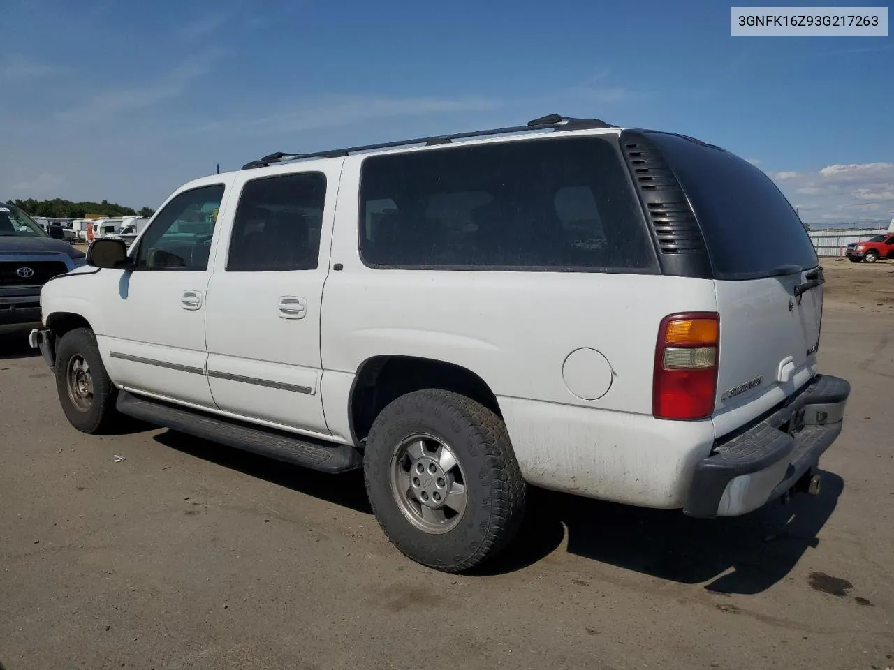 2003 Chevrolet Suburban K1500 VIN: 3GNFK16Z93G217263 Lot: 71387644