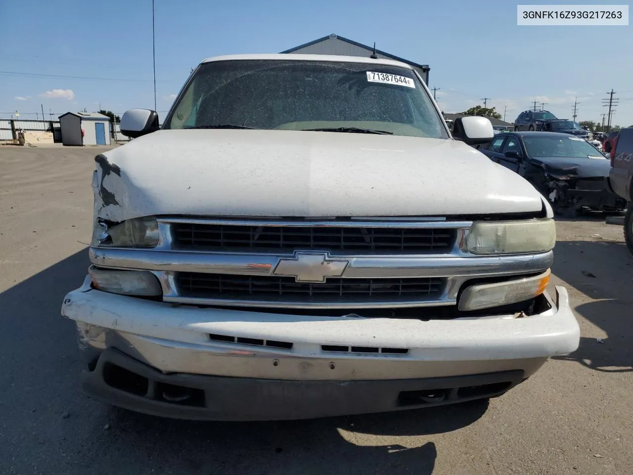 2003 Chevrolet Suburban K1500 VIN: 3GNFK16Z93G217263 Lot: 71387644