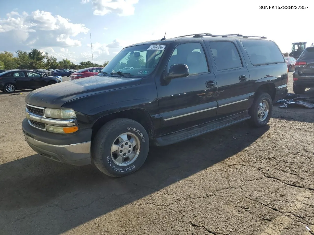 2003 Chevrolet Suburban K1500 VIN: 3GNFK16Z83G237357 Lot: 72704904