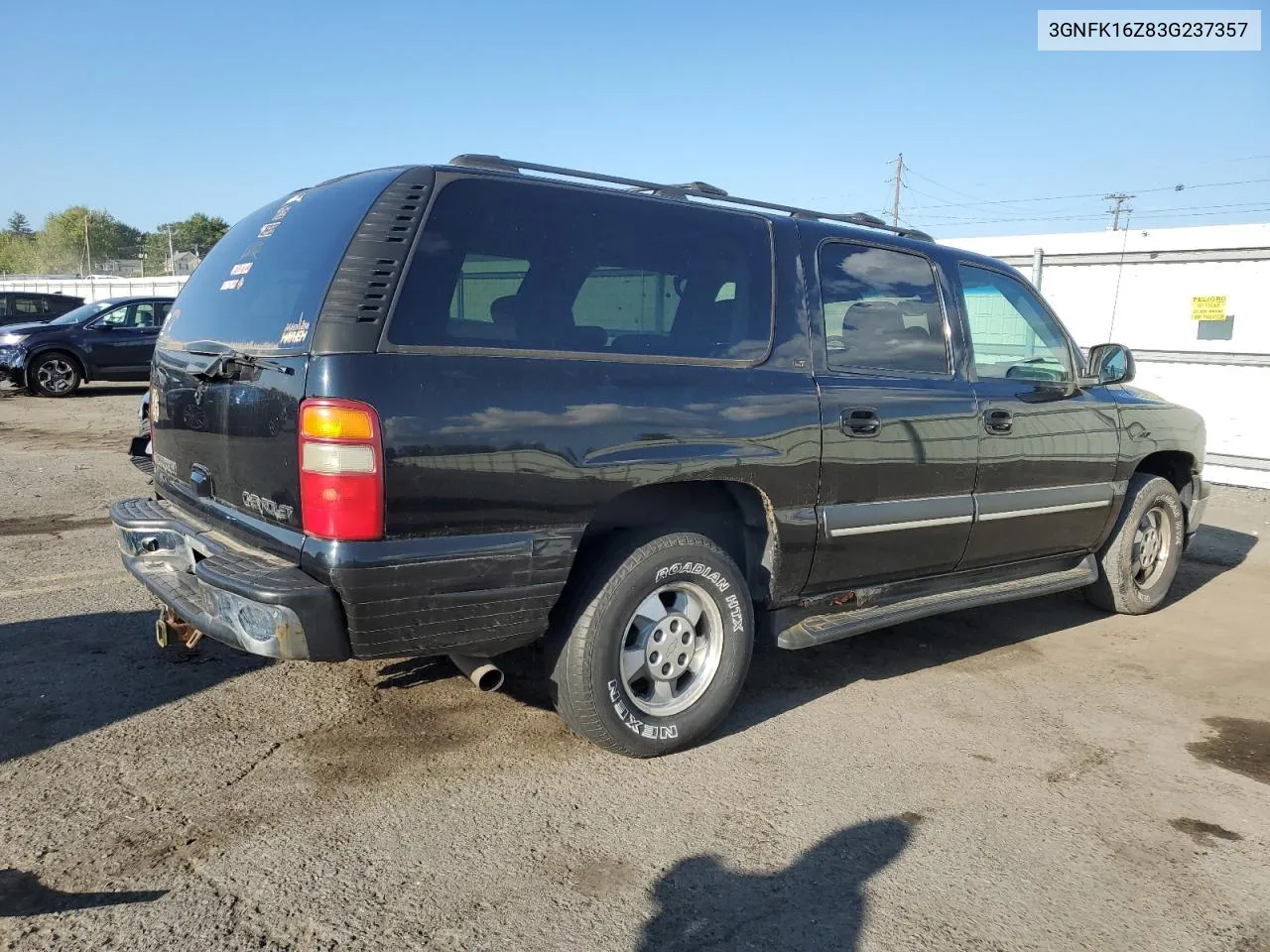 2003 Chevrolet Suburban K1500 VIN: 3GNFK16Z83G237357 Lot: 72704904