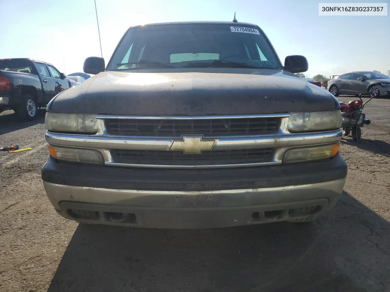 2003 Chevrolet Suburban K1500 VIN: 3GNFK16Z83G237357 Lot: 72704904