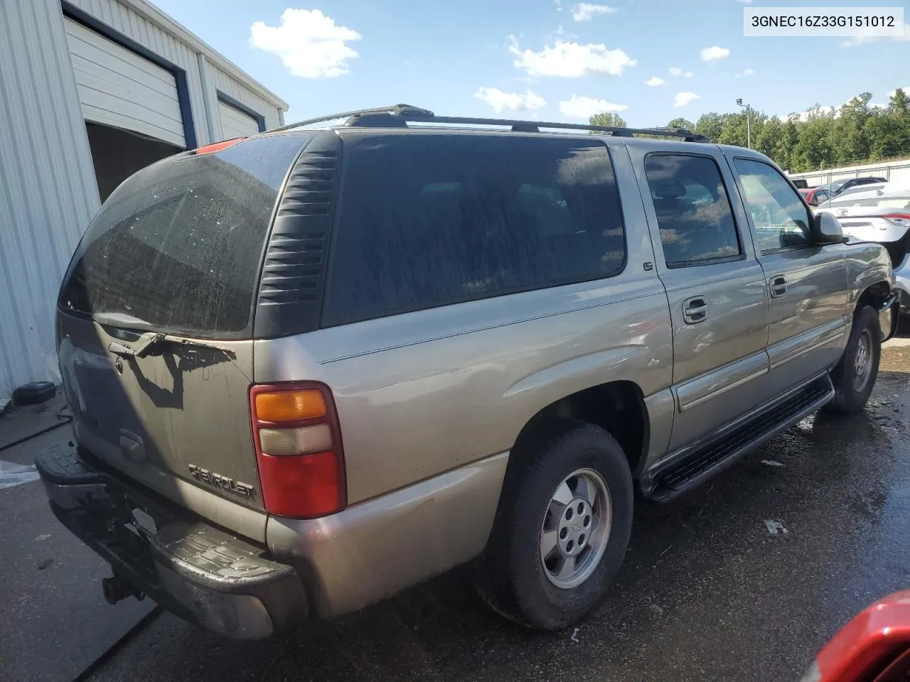 2003 Chevrolet Suburban C1500 VIN: 3GNEC16Z33G151012 Lot: 73515124