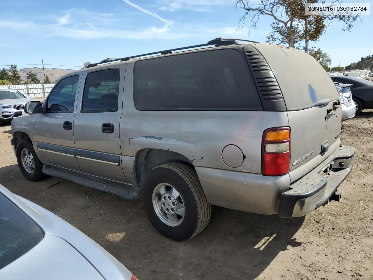 2003 Chevrolet Suburban C1500 VIN: 3GNEC16T03G132784 Lot: 75273484