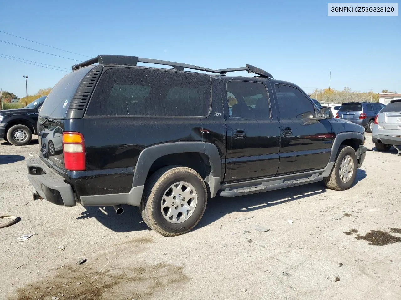 2003 Chevrolet Suburban K1500 VIN: 3GNFK16Z53G328120 Lot: 75628484