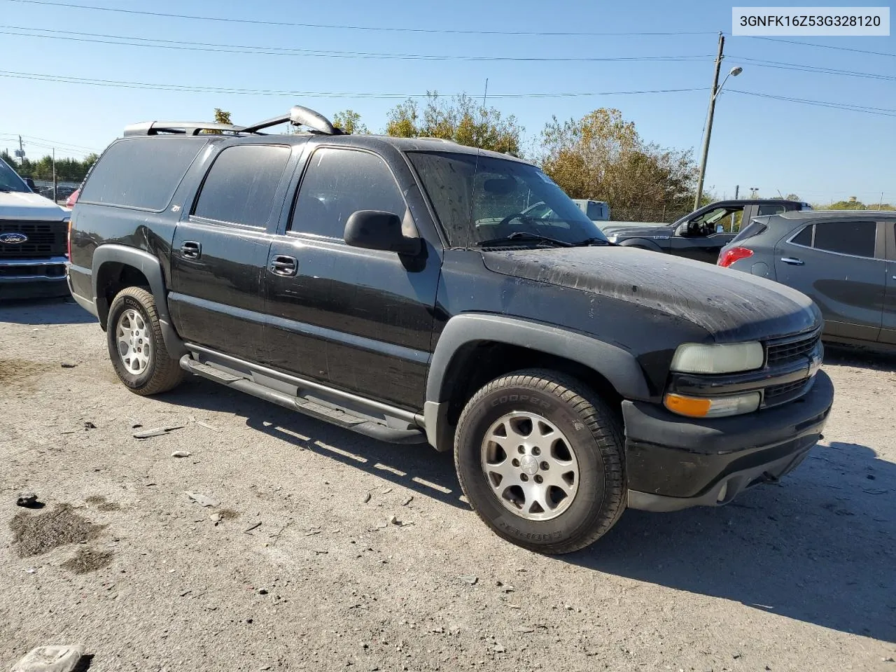 2003 Chevrolet Suburban K1500 VIN: 3GNFK16Z53G328120 Lot: 75628484