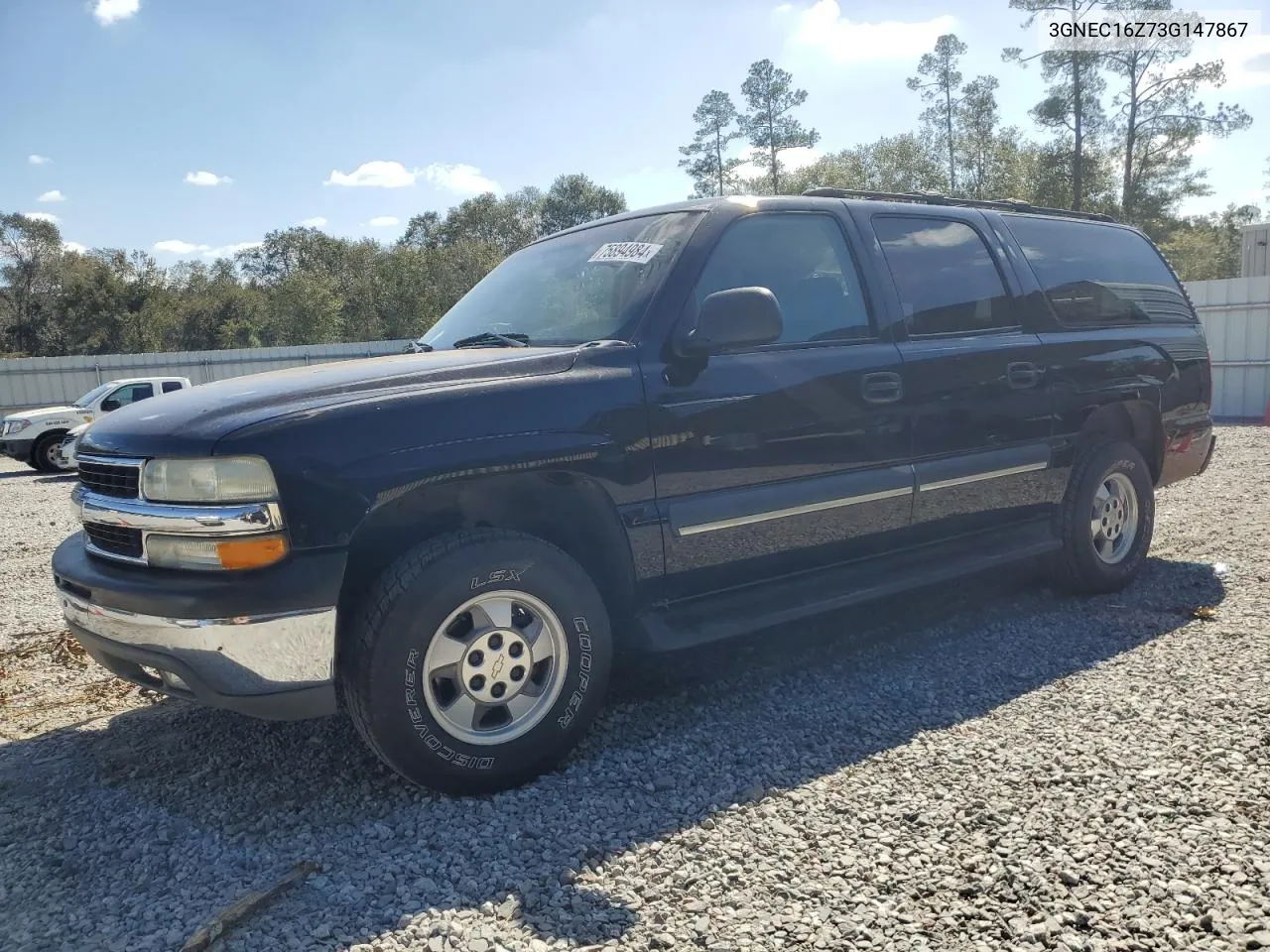 2003 Chevrolet Suburban C1500 VIN: 3GNEC16Z73G147867 Lot: 75894984