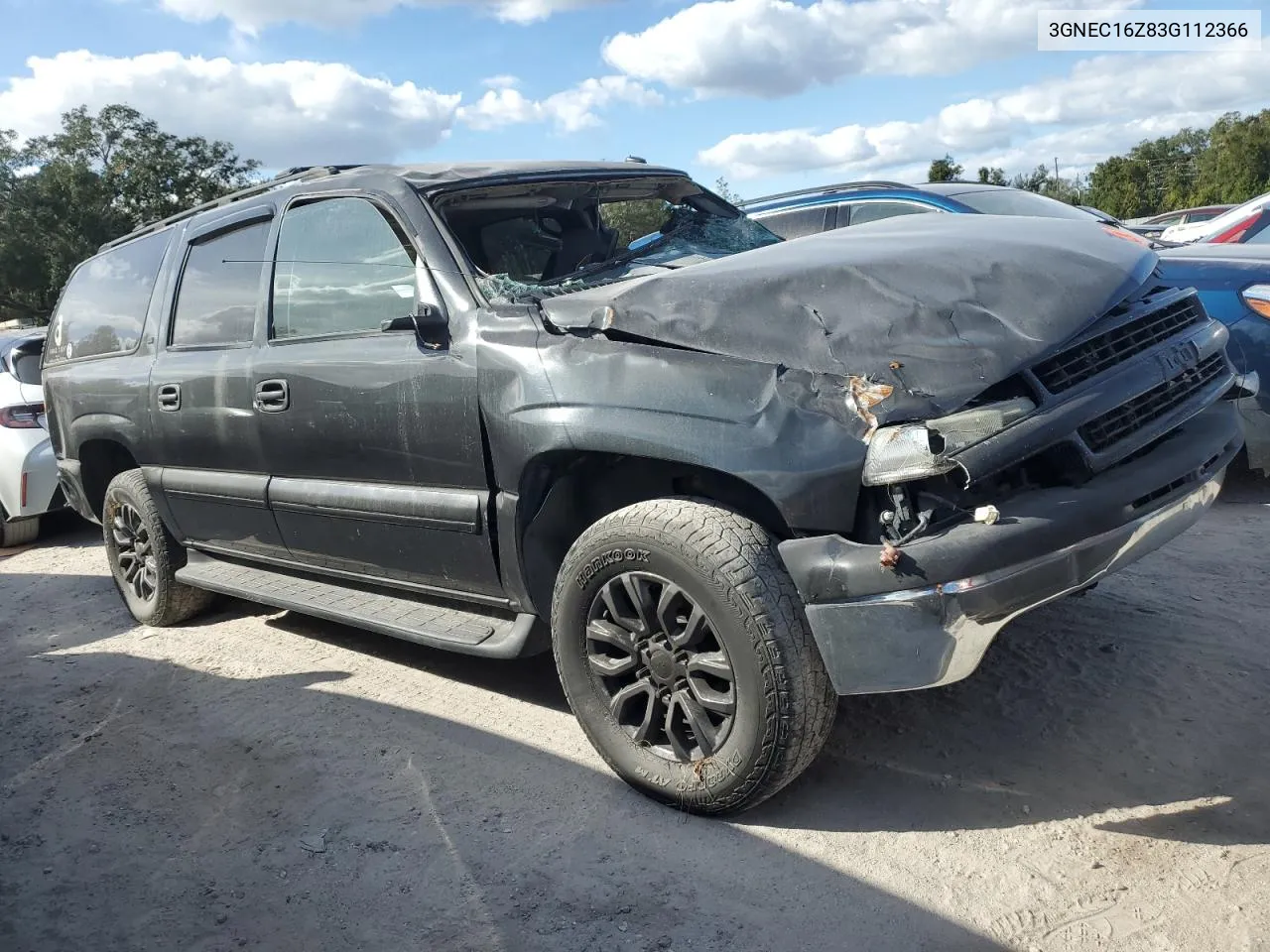 2003 Chevrolet Suburban C1500 VIN: 3GNEC16Z83G112366 Lot: 76051074