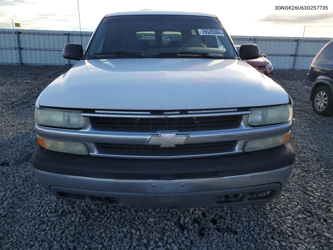 2003 Chevrolet Suburban K2500 VIN: 3GNGK26U63G257735 Lot: 76520384