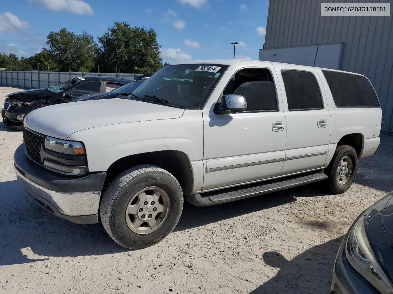 2003 Chevrolet Suburban C1500 VIN: 3GNEC16Z03G158581 Lot: 76574064