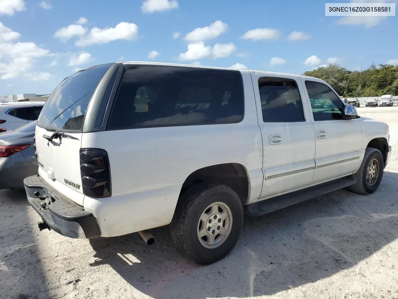 2003 Chevrolet Suburban C1500 VIN: 3GNEC16Z03G158581 Lot: 76574064