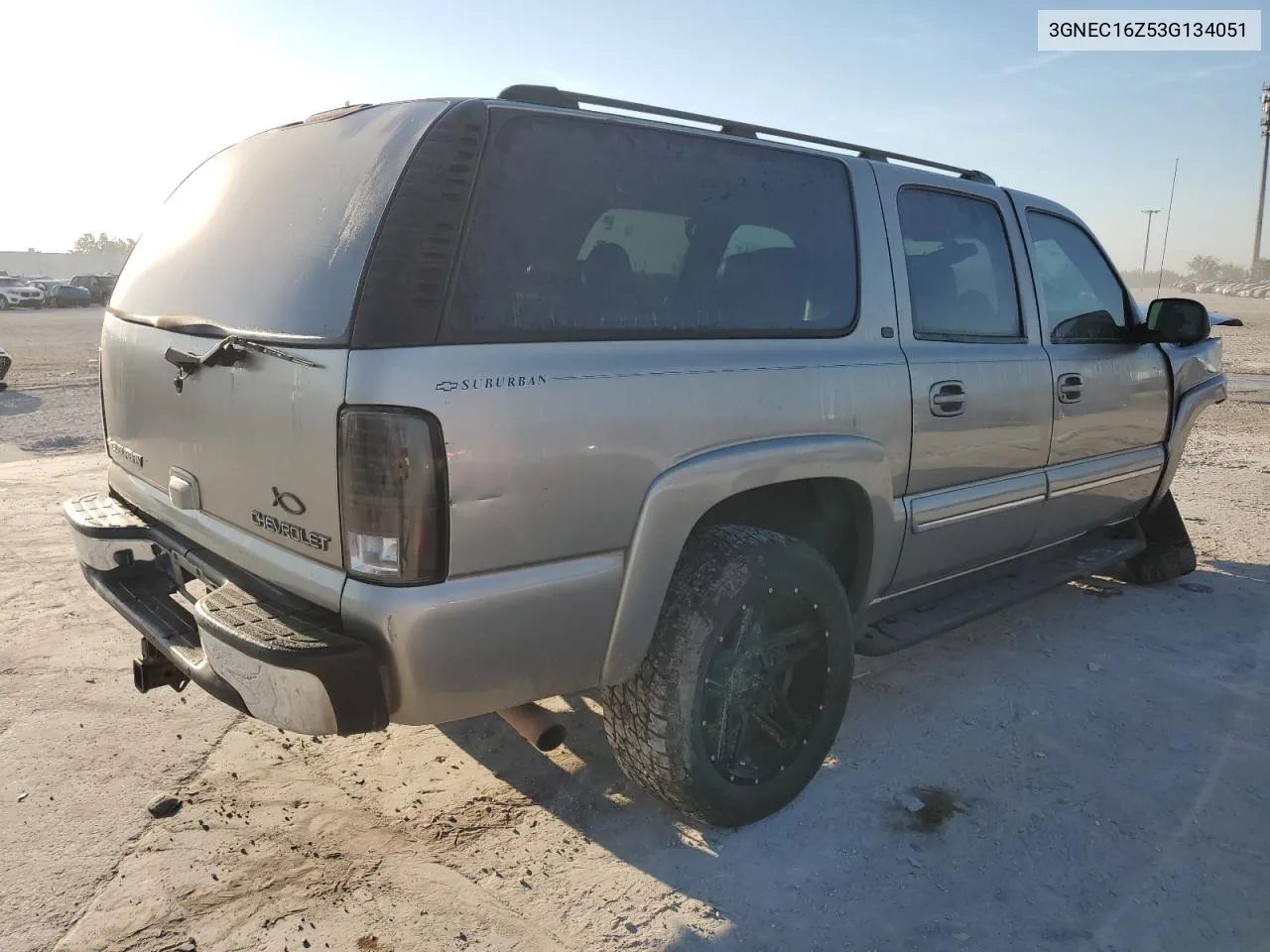 2003 Chevrolet Suburban C1500 VIN: 3GNEC16Z53G134051 Lot: 76923234