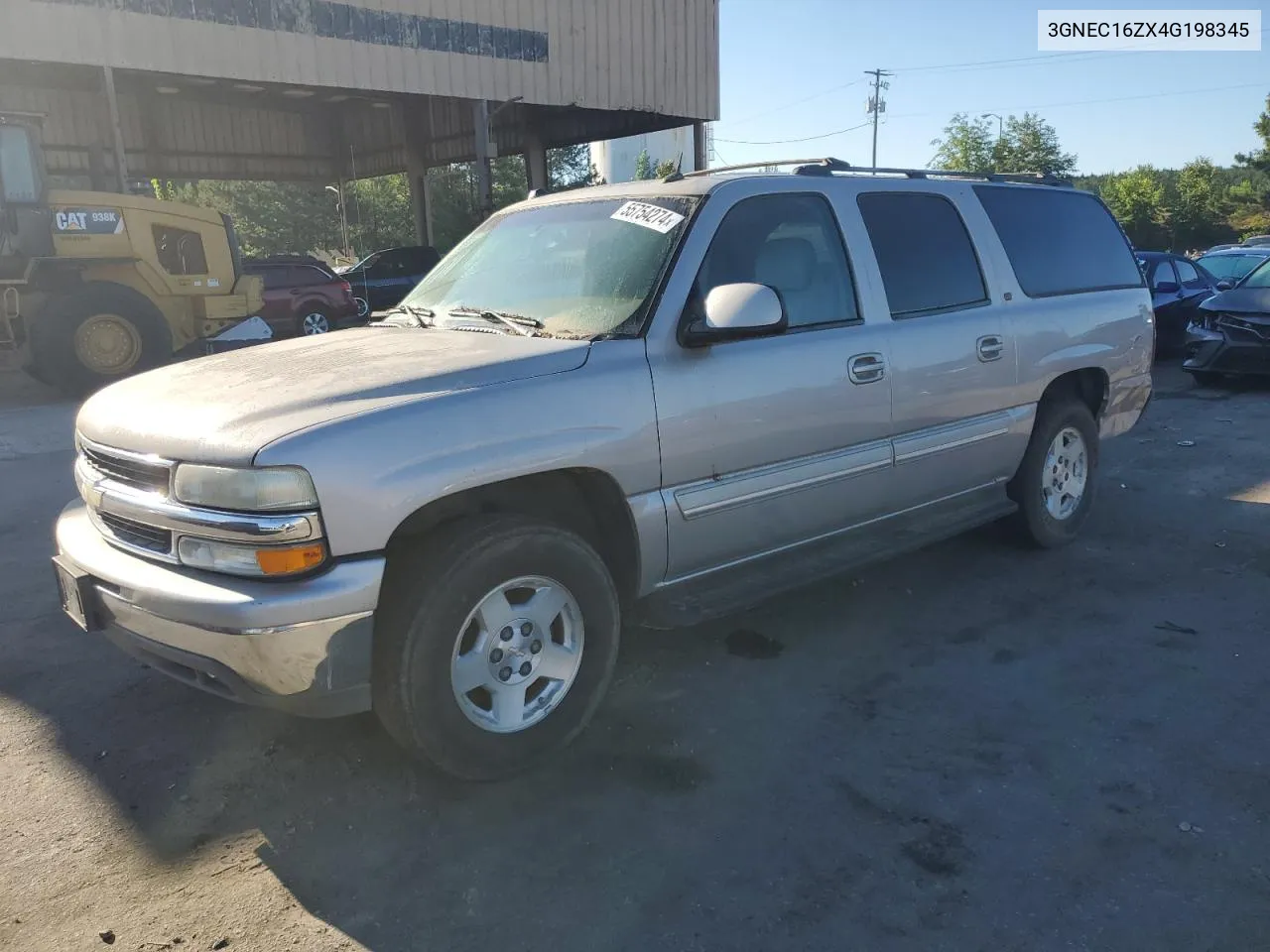 2004 Chevrolet Suburban C1500 VIN: 3GNEC16ZX4G198345 Lot: 55754274