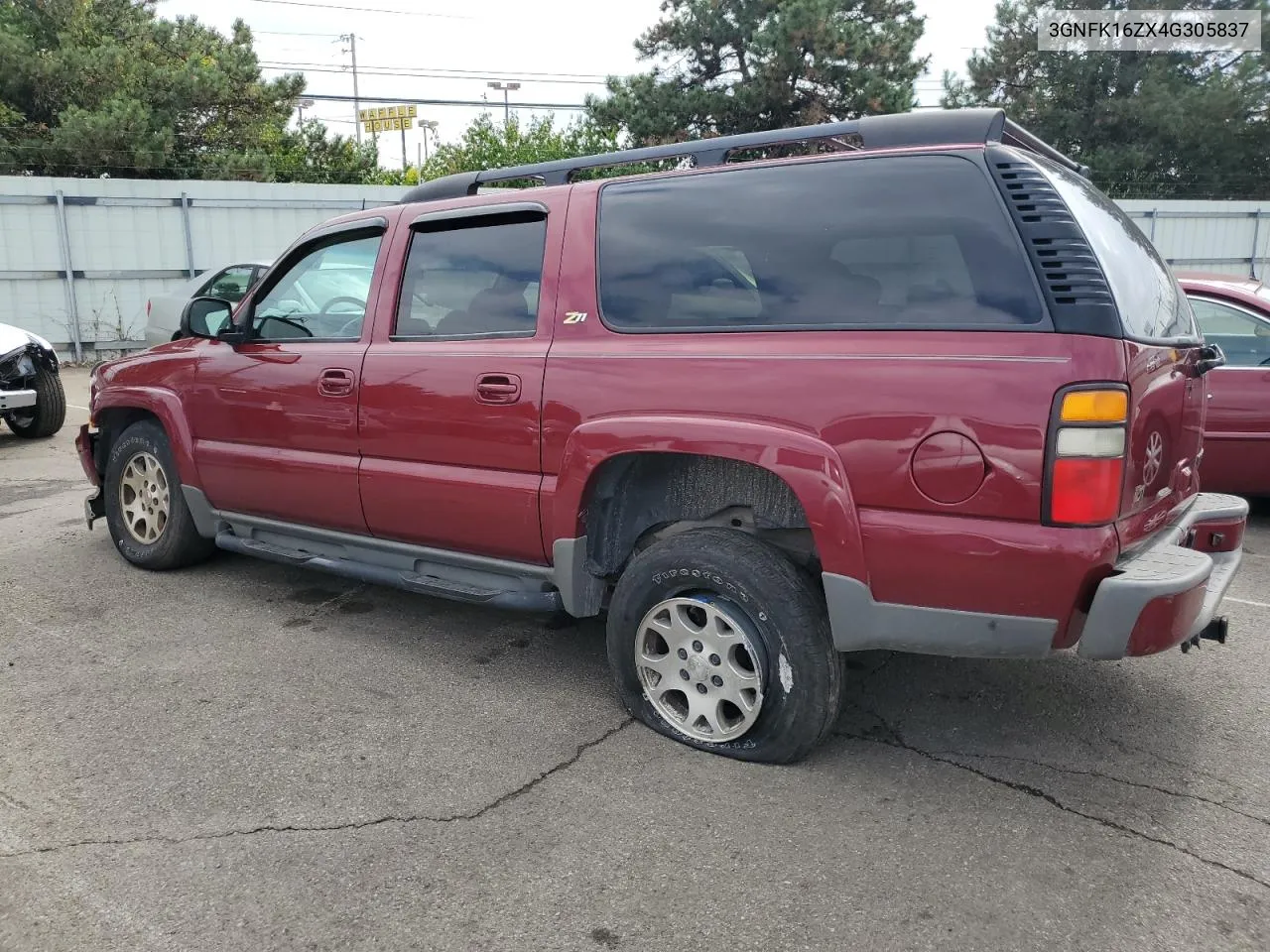 2004 Chevrolet Suburban K1500 VIN: 3GNFK16ZX4G305837 Lot: 72905194