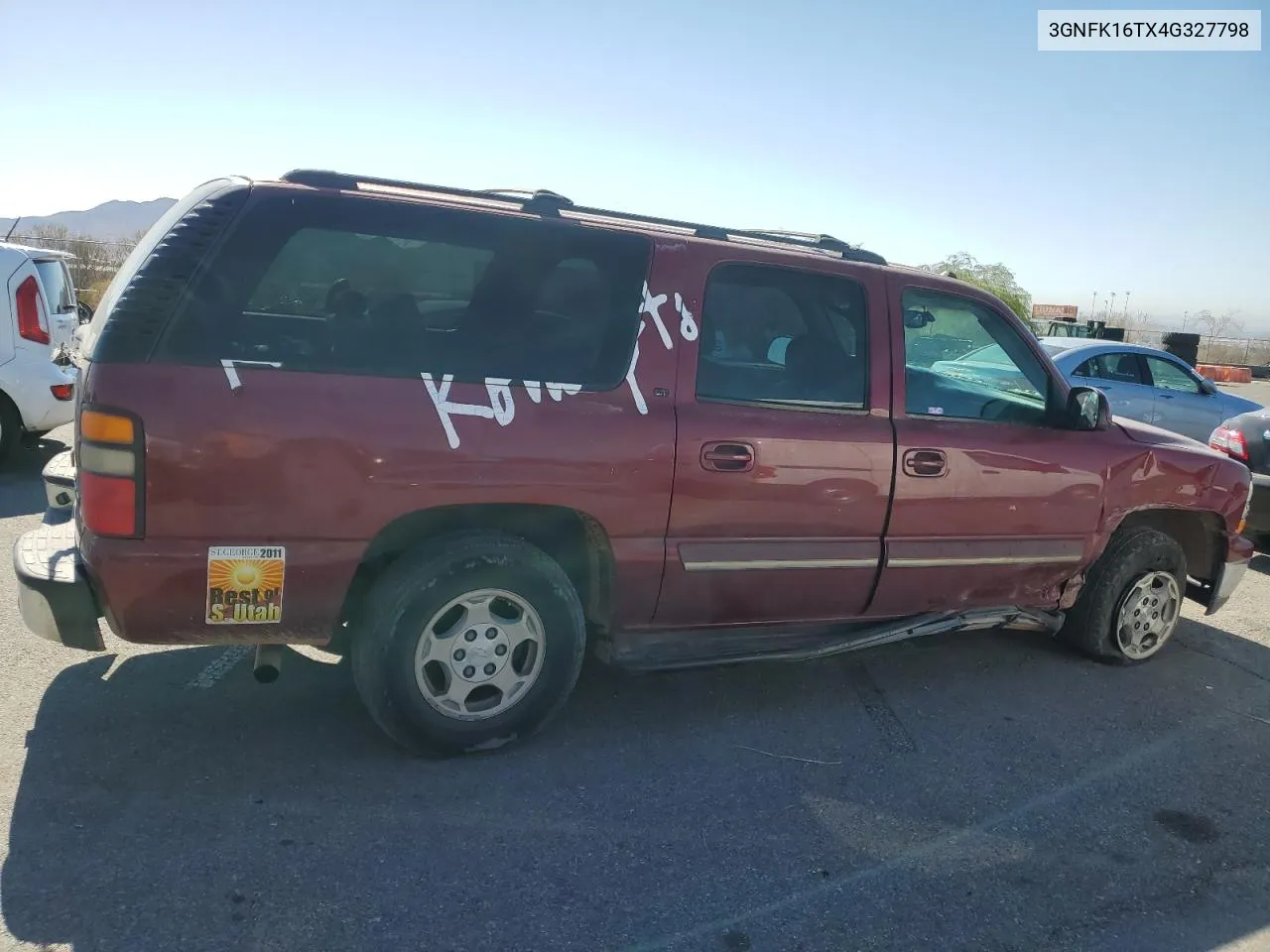 2004 Chevrolet Suburban K1500 VIN: 3GNFK16TX4G327798 Lot: 73581034