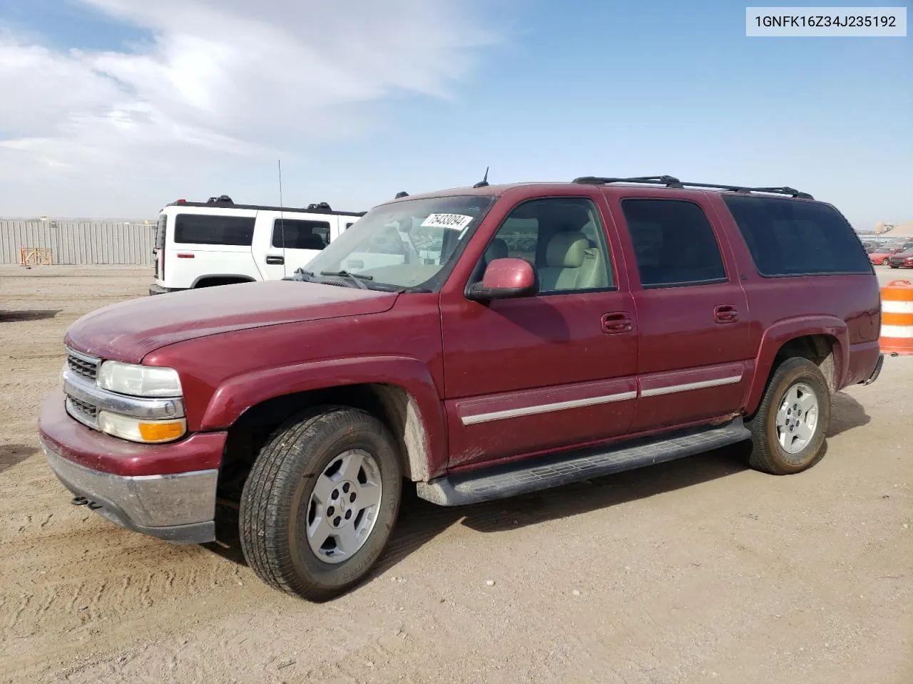 2004 Chevrolet Suburban K1500 VIN: 1GNFK16Z34J235192 Lot: 75433094