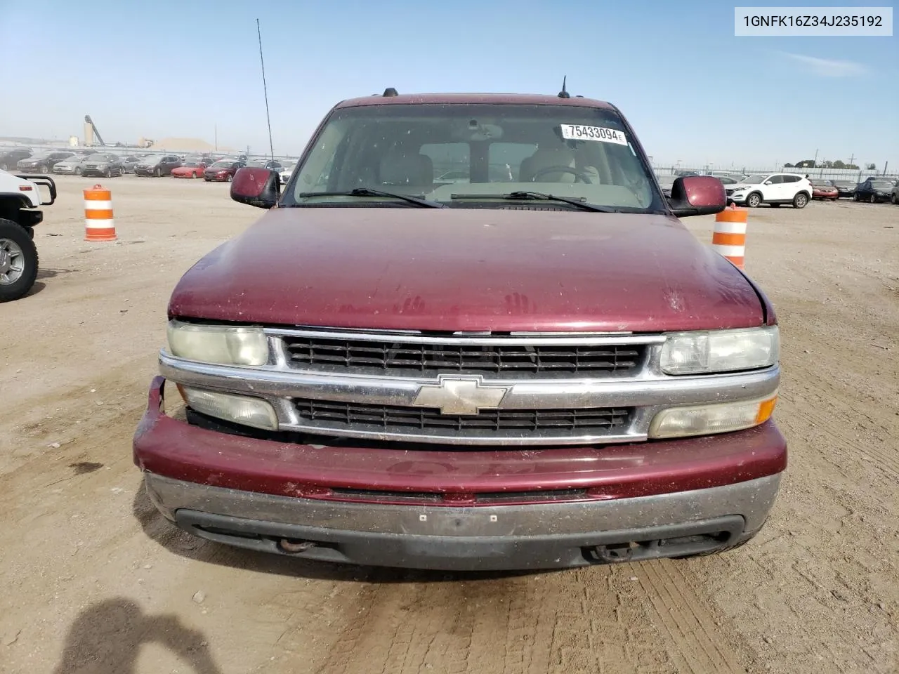 2004 Chevrolet Suburban K1500 VIN: 1GNFK16Z34J235192 Lot: 75433094