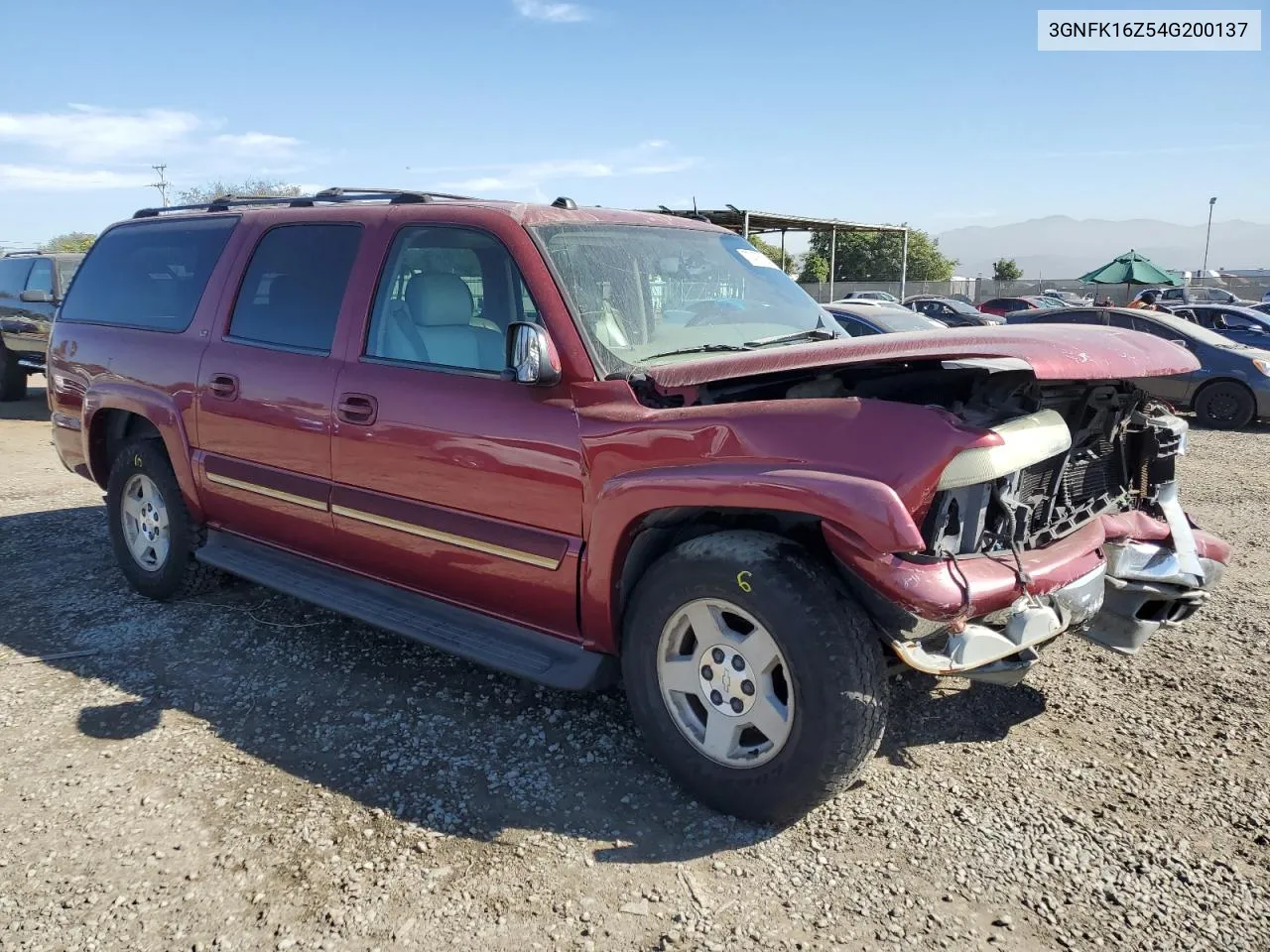 2004 Chevrolet Suburban K1500 VIN: 3GNFK16Z54G200137 Lot: 77475084