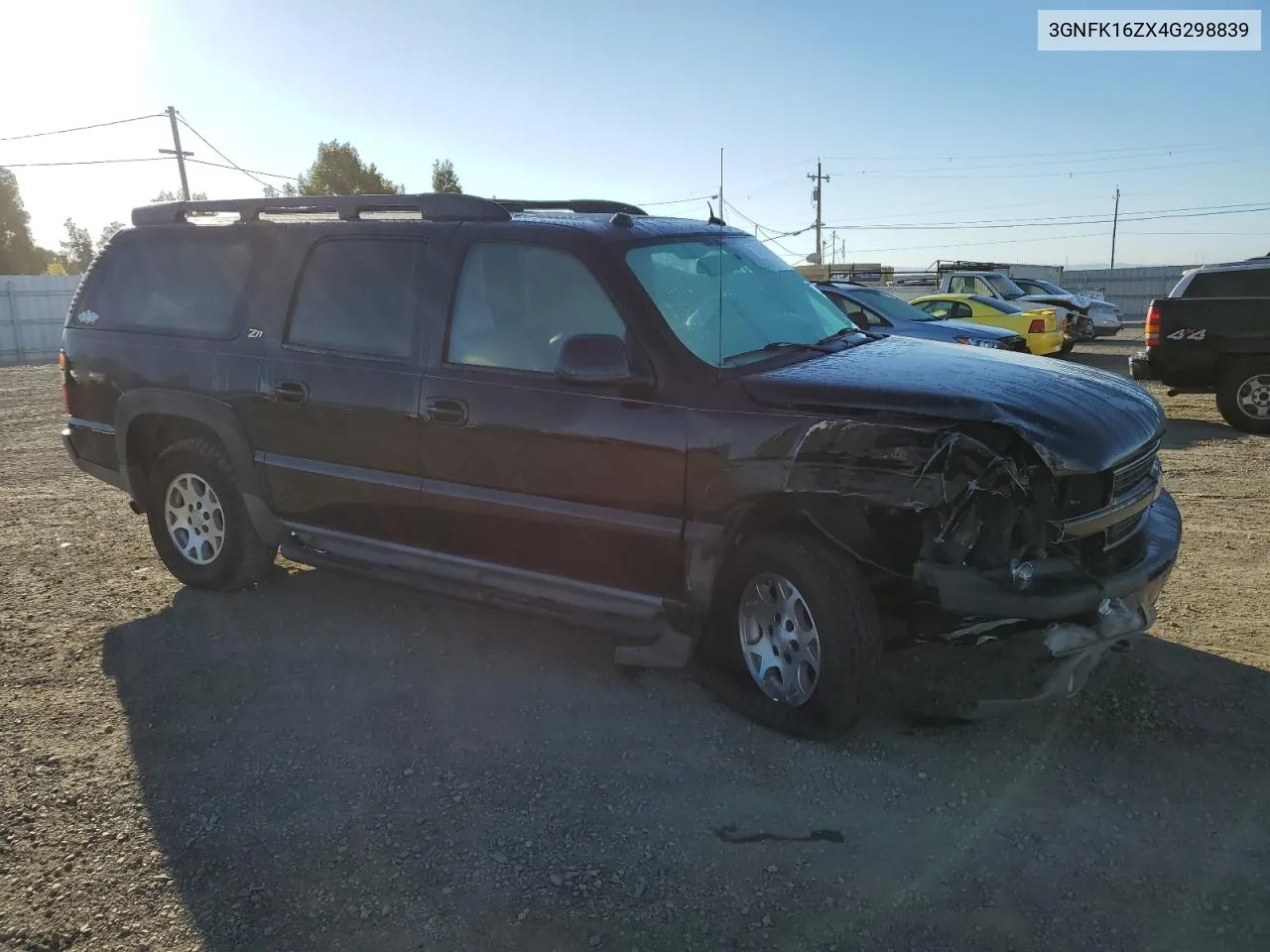 2004 Chevrolet Suburban K1500 VIN: 3GNFK16ZX4G298839 Lot: 78106524