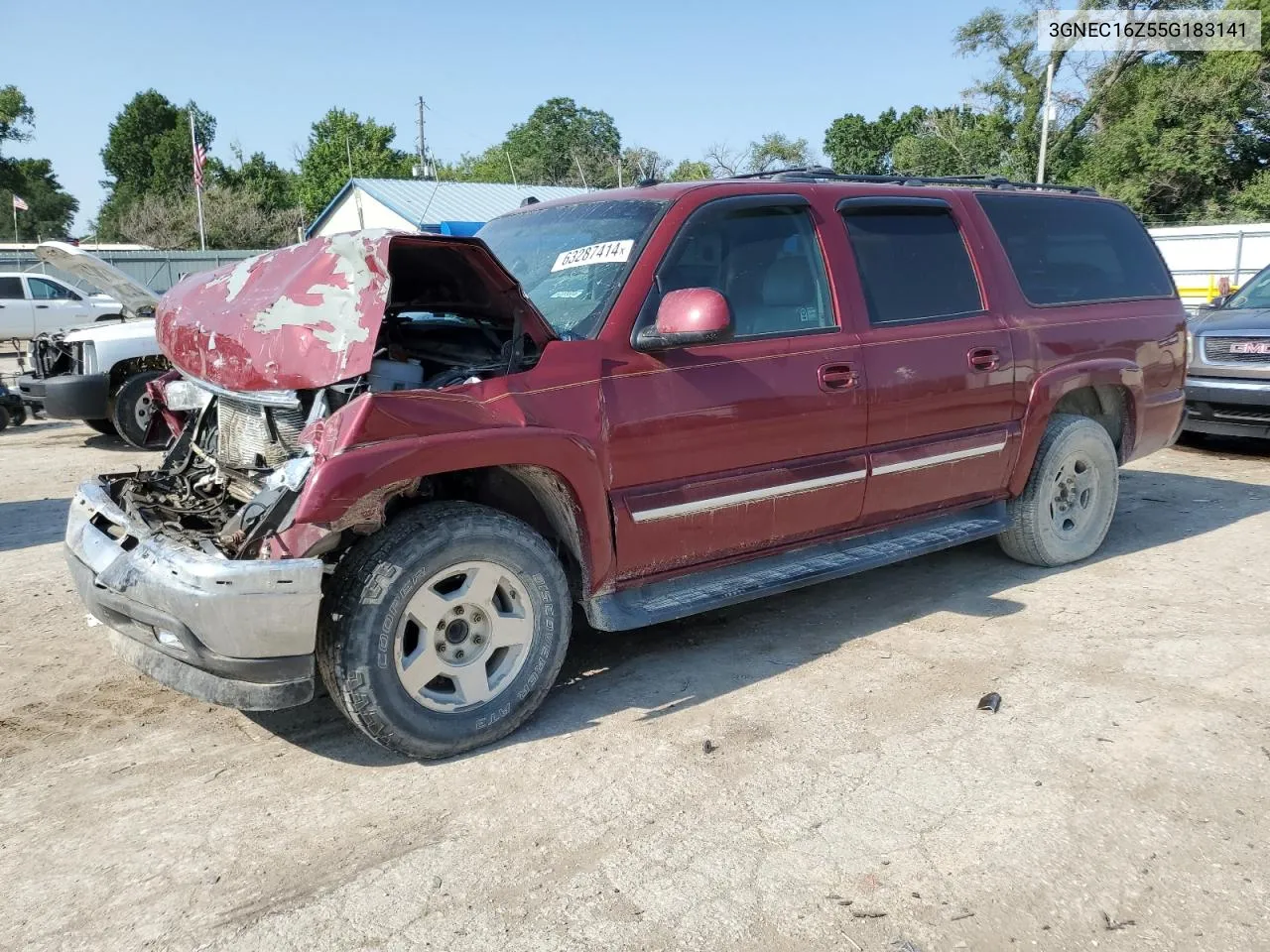 2005 Chevrolet Suburban C1500 VIN: 3GNEC16Z55G183141 Lot: 63287414