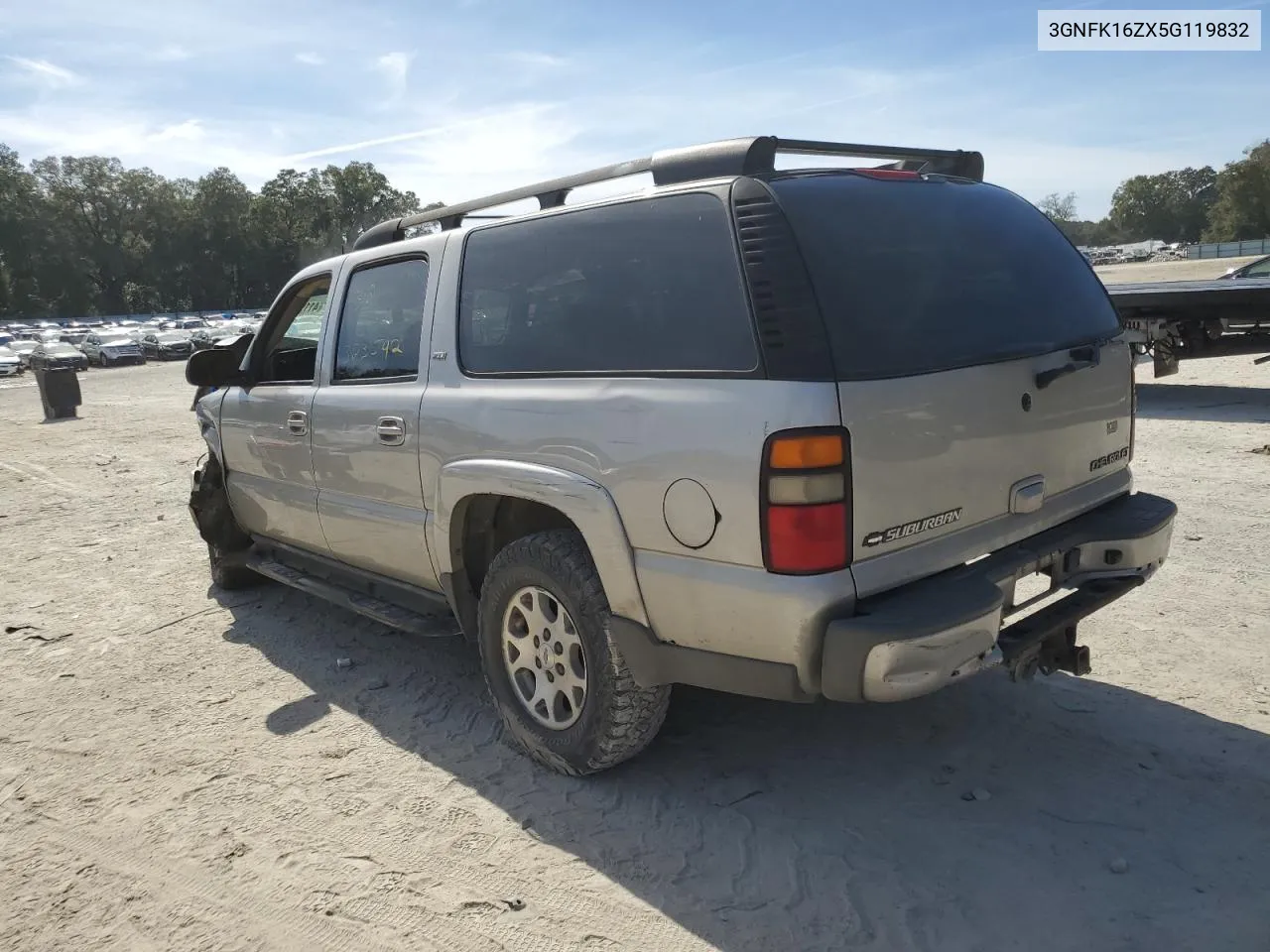 2005 Chevrolet Suburban K1500 VIN: 3GNFK16ZX5G119832 Lot: 71104274