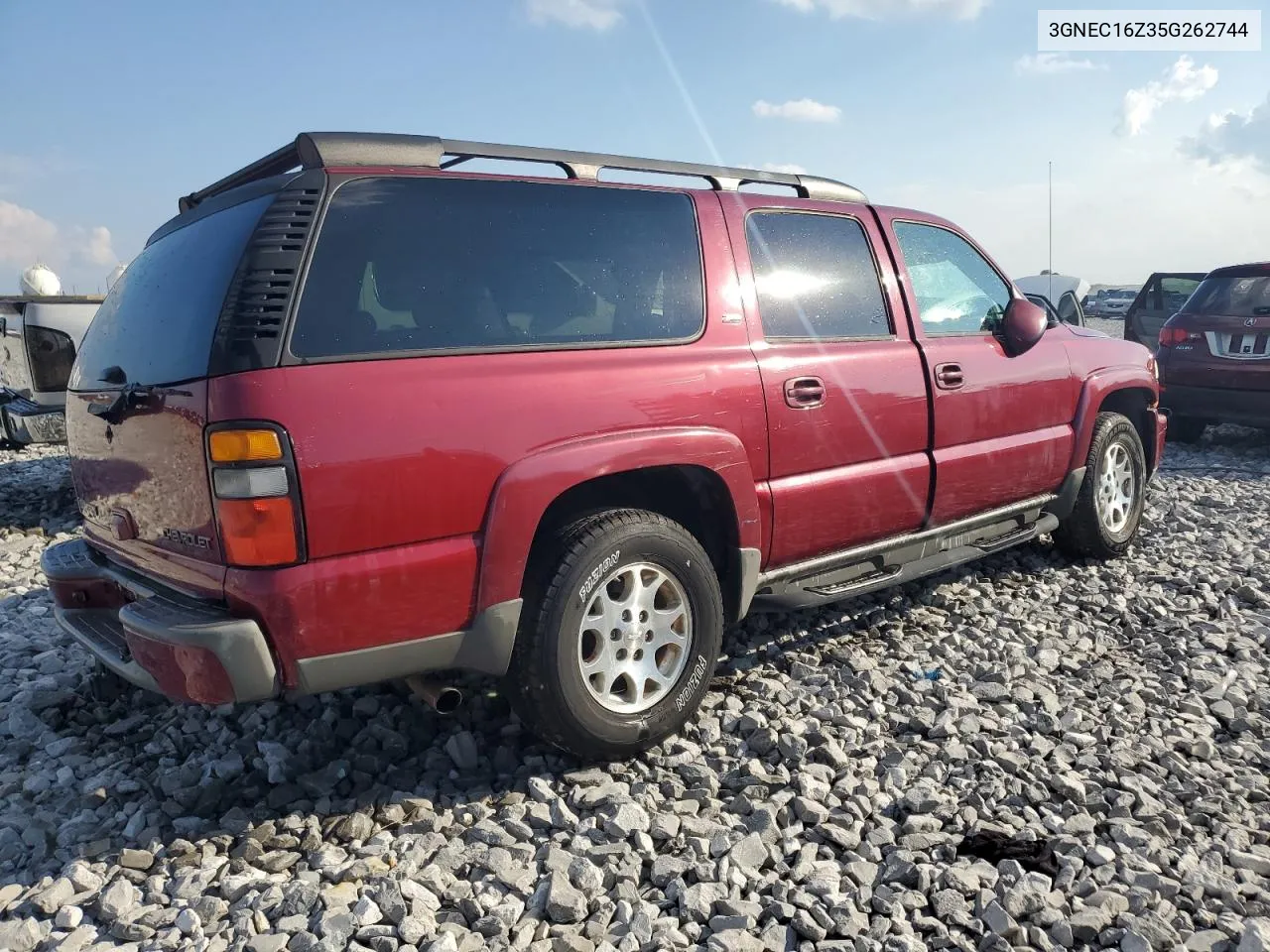 2005 Chevrolet Suburban C1500 VIN: 3GNEC16Z35G262744 Lot: 72150674