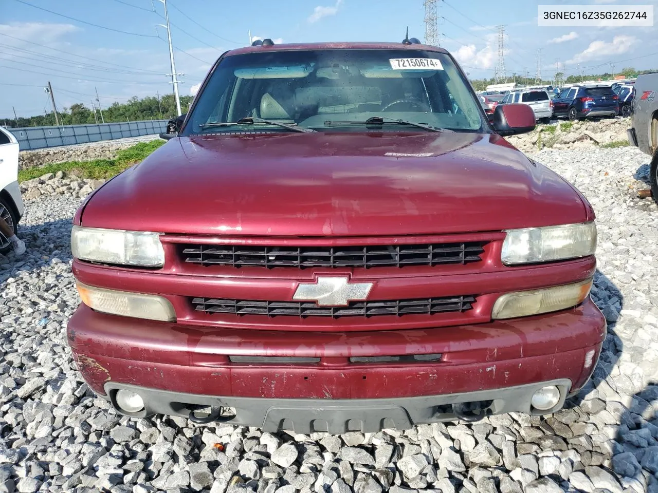 2005 Chevrolet Suburban C1500 VIN: 3GNEC16Z35G262744 Lot: 72150674