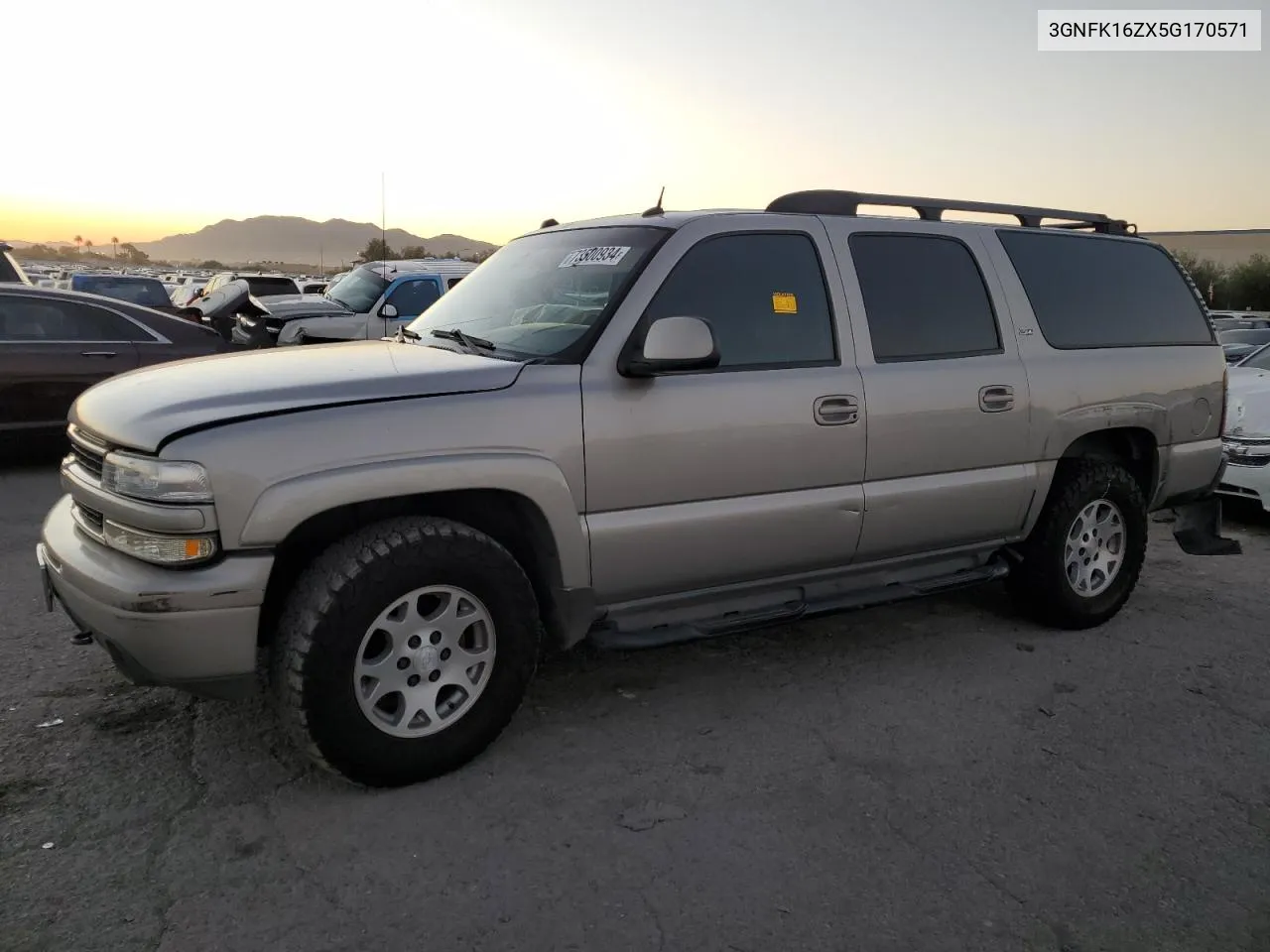 2005 Chevrolet Suburban K1500 VIN: 3GNFK16ZX5G170571 Lot: 73500934