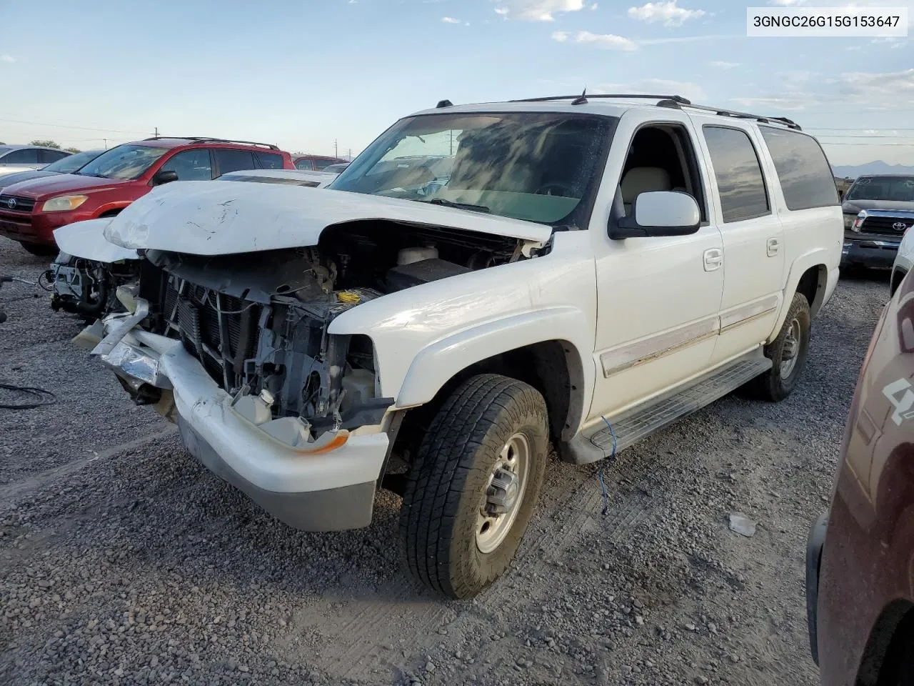 2005 Chevrolet Suburban C2500 VIN: 3GNGC26G15G153647 Lot: 74104924