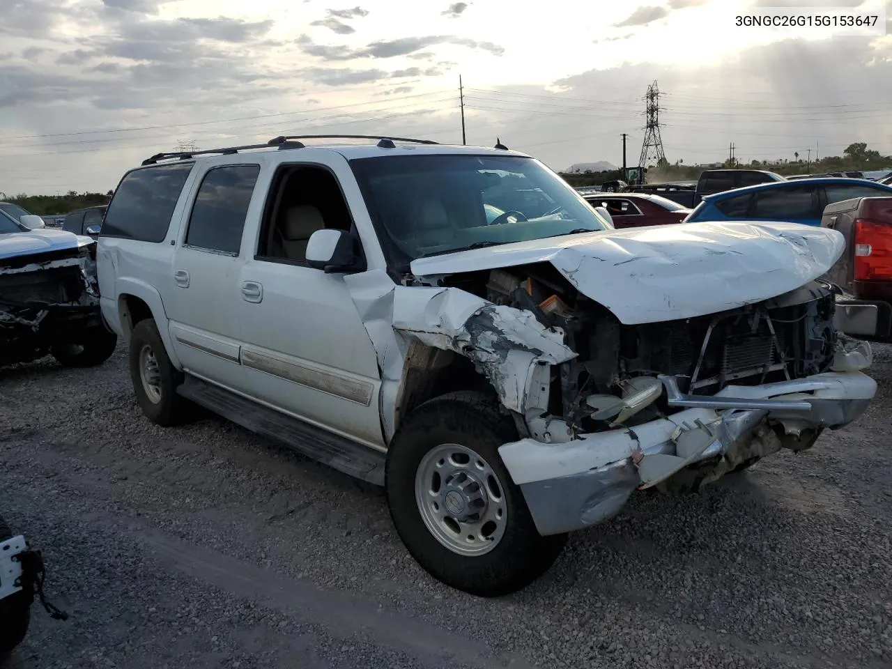 2005 Chevrolet Suburban C2500 VIN: 3GNGC26G15G153647 Lot: 74104924