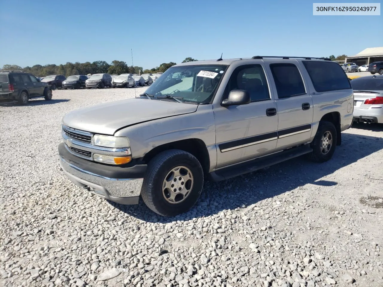 2005 Chevrolet Suburban K1500 VIN: 3GNFK16Z95G243977 Lot: 77015394