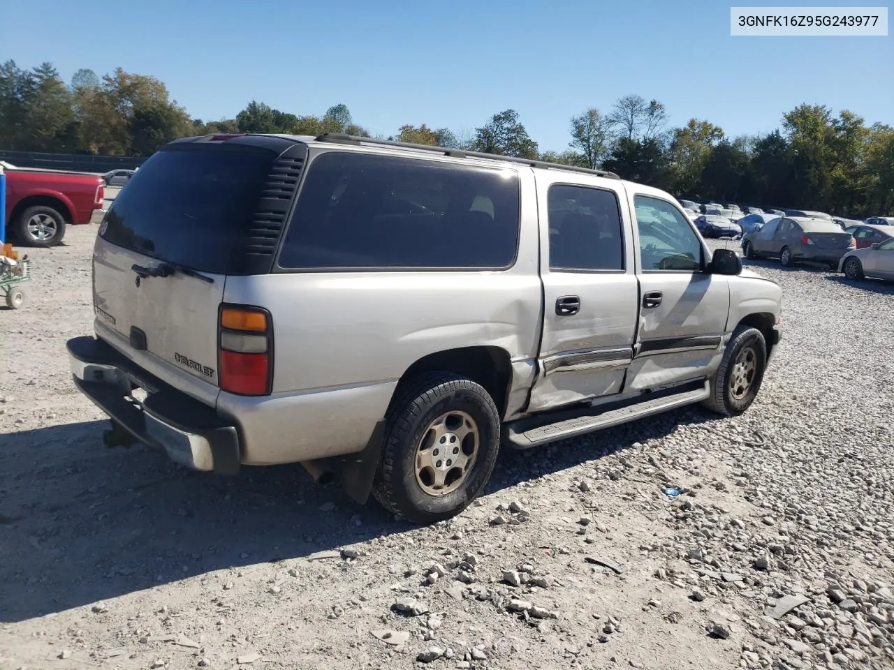 2005 Chevrolet Suburban K1500 VIN: 3GNFK16Z95G243977 Lot: 77015394