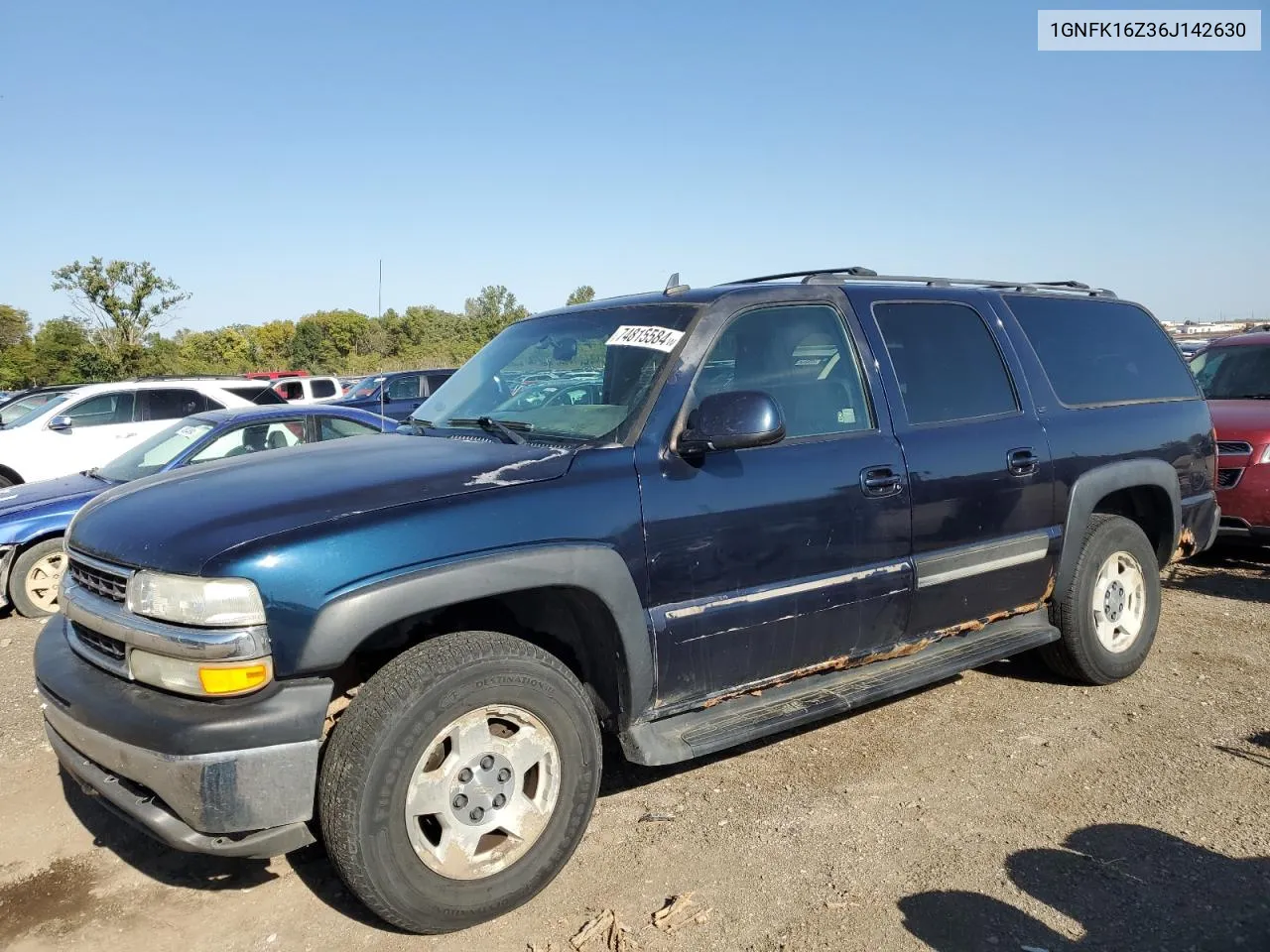 2006 Chevrolet Suburban K1500 VIN: 1GNFK16Z36J142630 Lot: 74815584