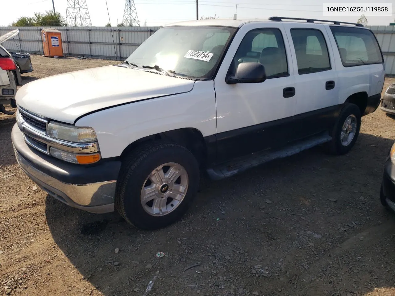 2006 Chevrolet Suburban C1500 VIN: 1GNEC16Z56J119858 Lot: 75500754