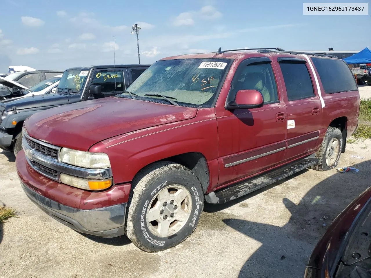 2006 Chevrolet Suburban C1500 VIN: 1GNEC16Z96J173437 Lot: 75913624