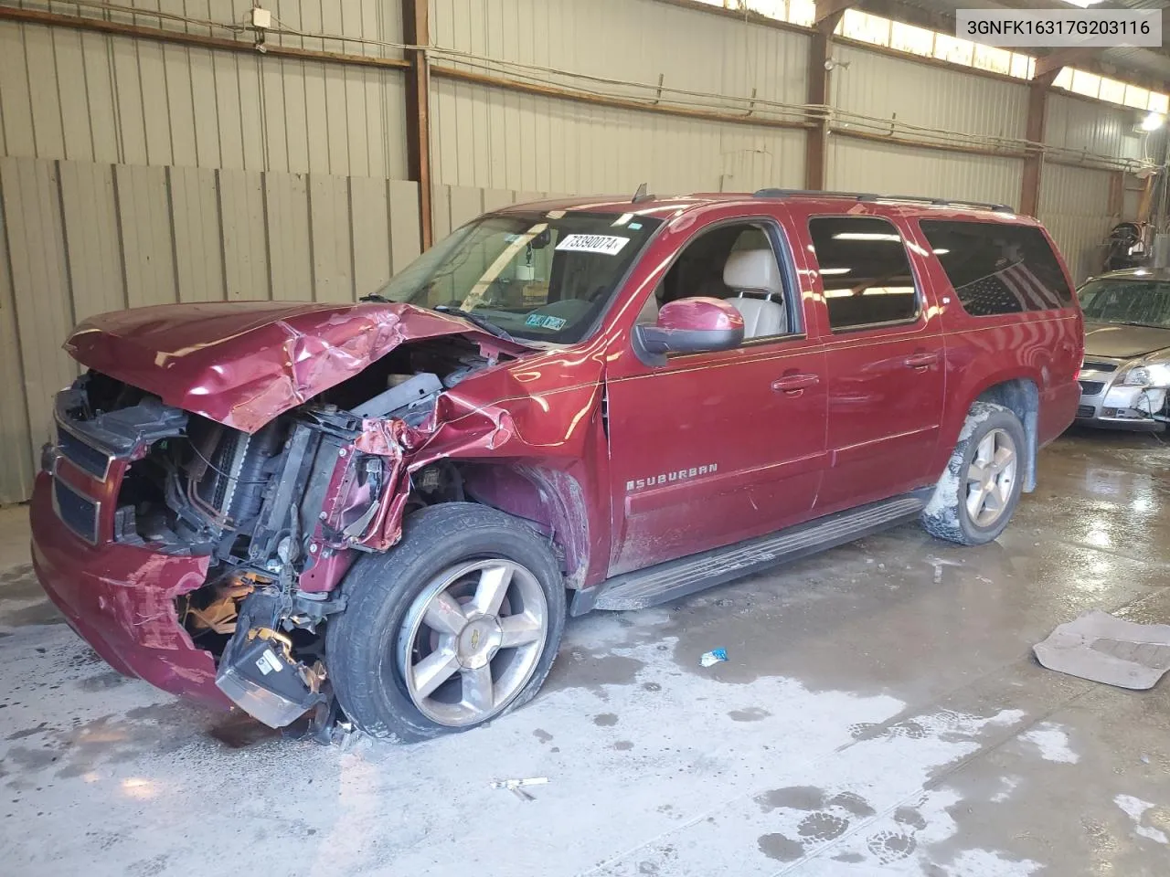 2007 Chevrolet Suburban K1500 VIN: 3GNFK16317G203116 Lot: 73390074