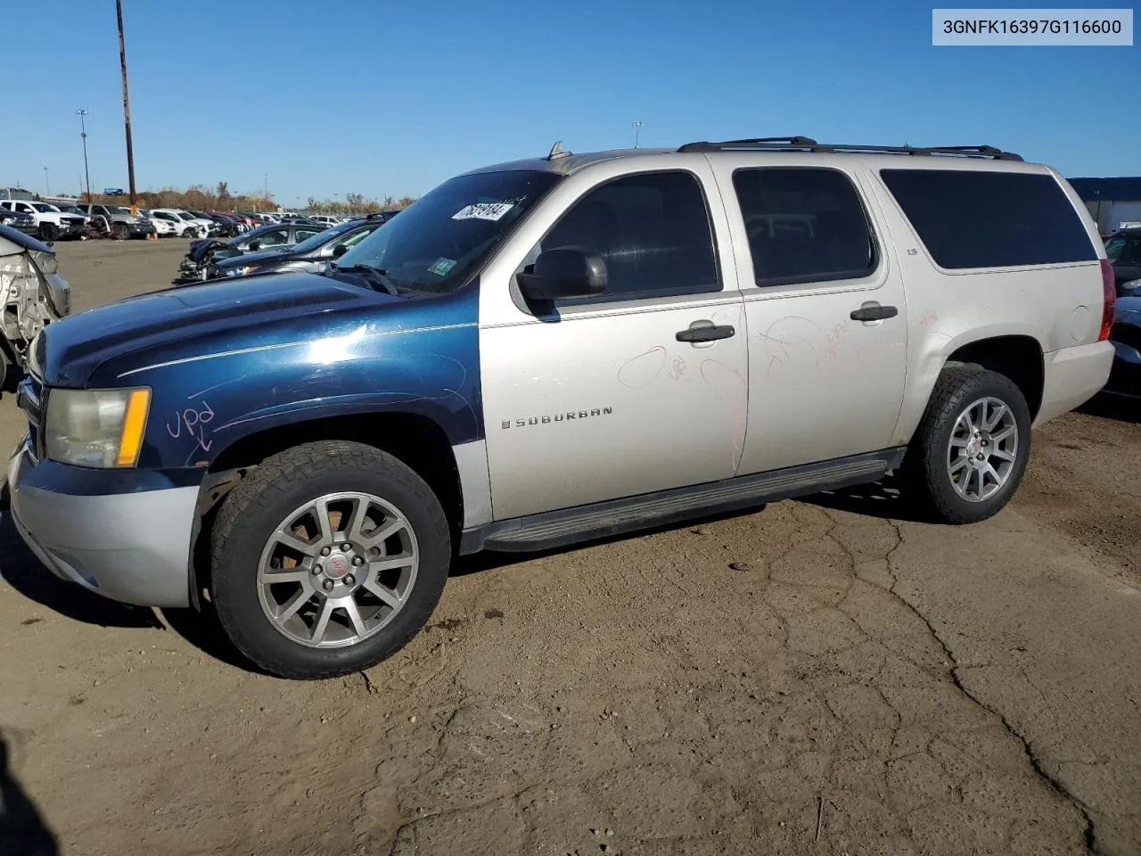 2007 Chevrolet Suburban K1500 VIN: 3GNFK16397G116600 Lot: 76319184