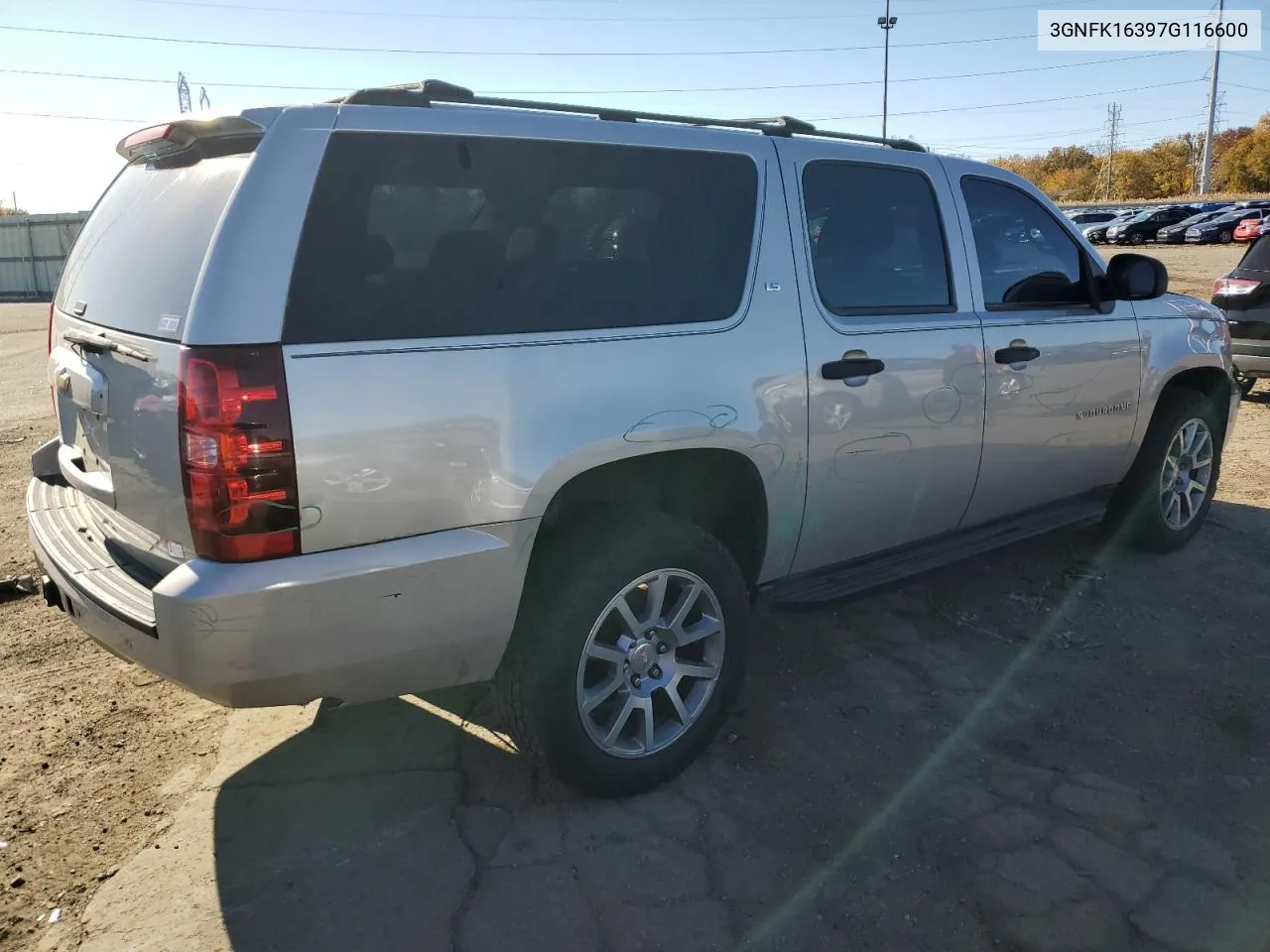 2007 Chevrolet Suburban K1500 VIN: 3GNFK16397G116600 Lot: 76319184