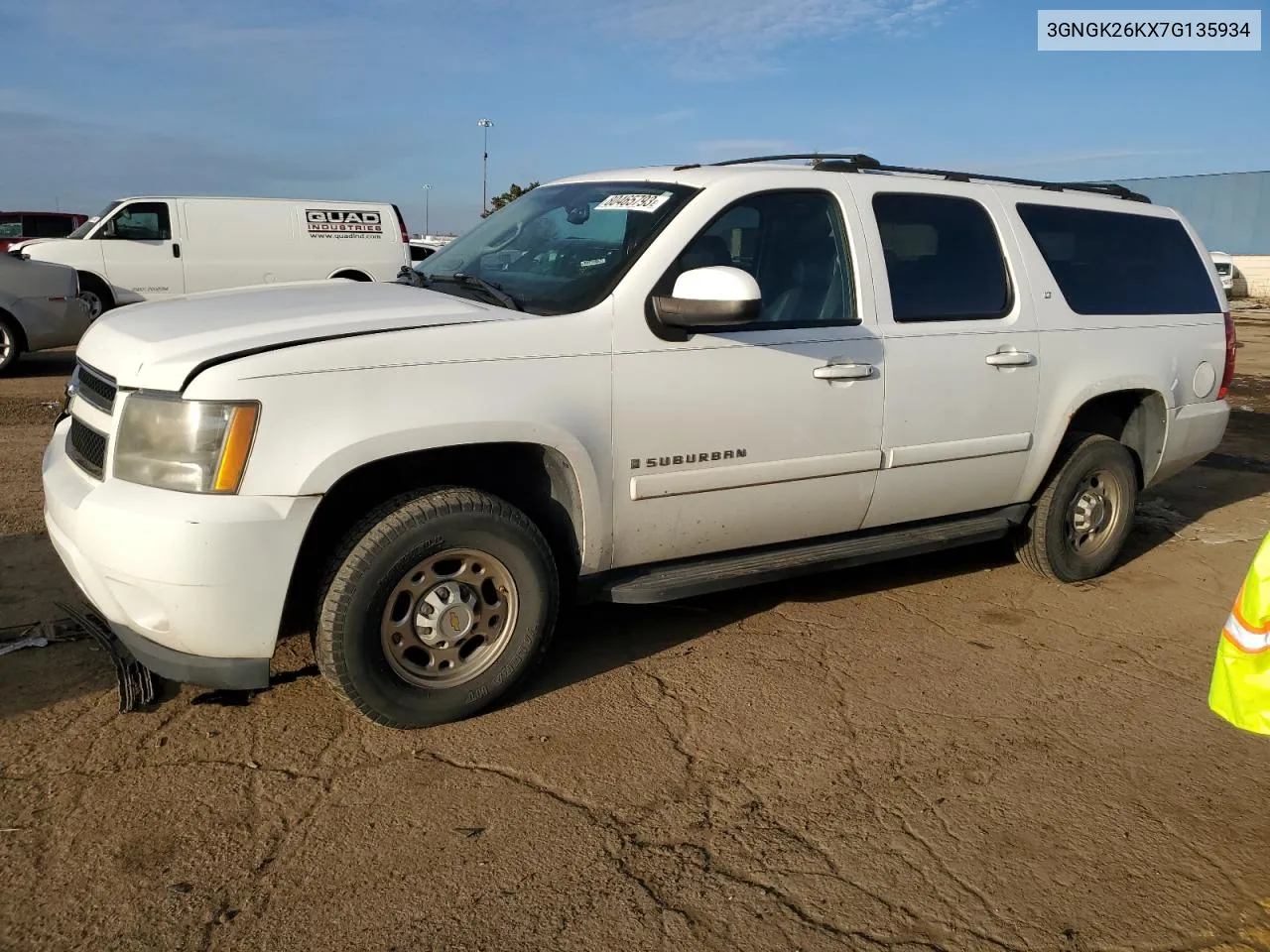 2007 Chevrolet Suburban K2500 VIN: 3GNGK26KX7G135934 Lot: 80465793