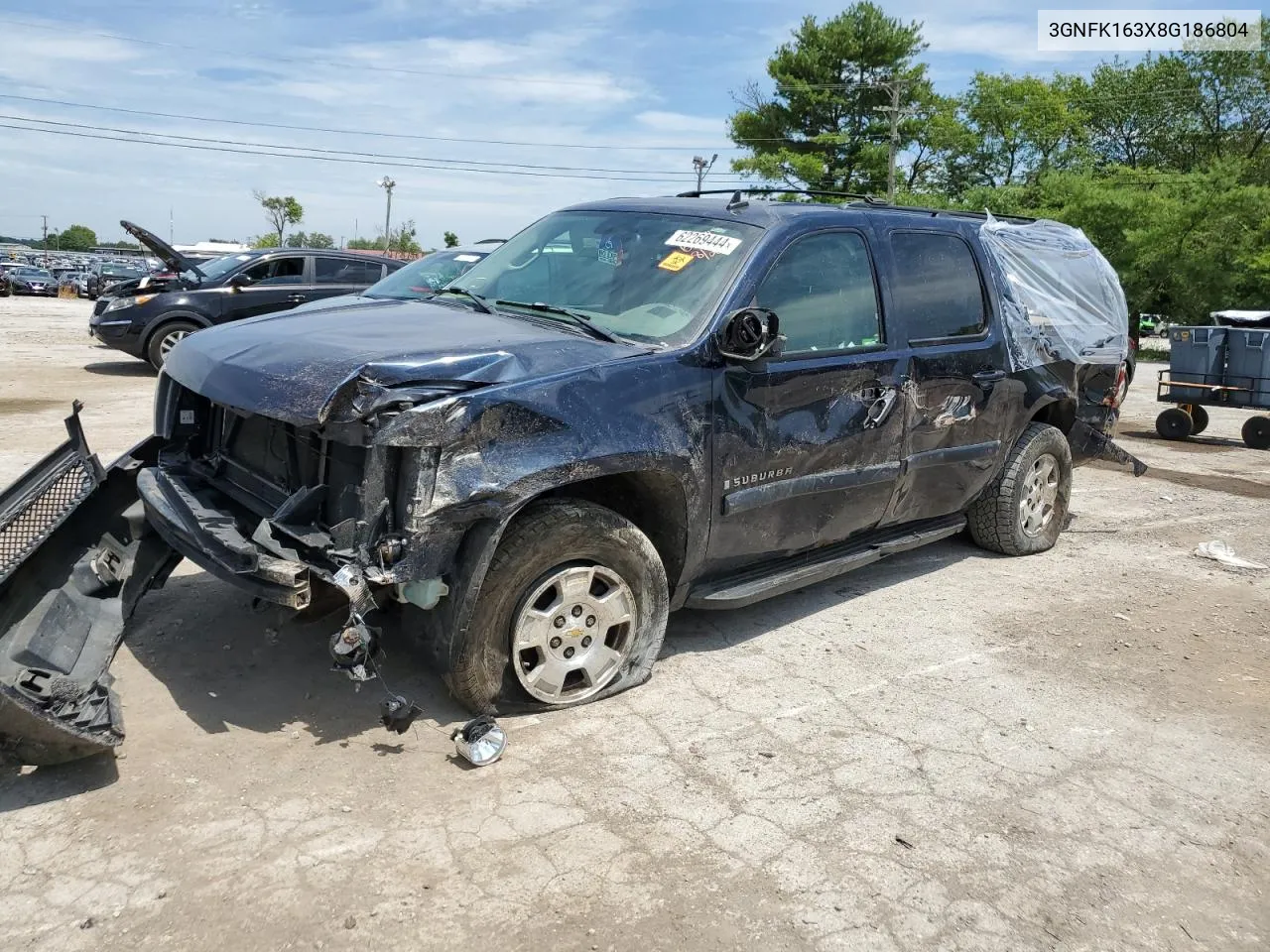 3GNFK163X8G186804 2008 Chevrolet Suburban K1500 Ls