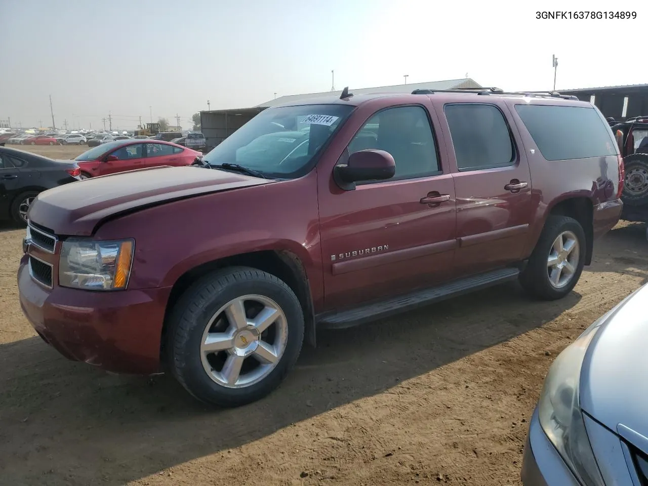 2008 Chevrolet Suburban K1500 Ls VIN: 3GNFK16378G134899 Lot: 64691114