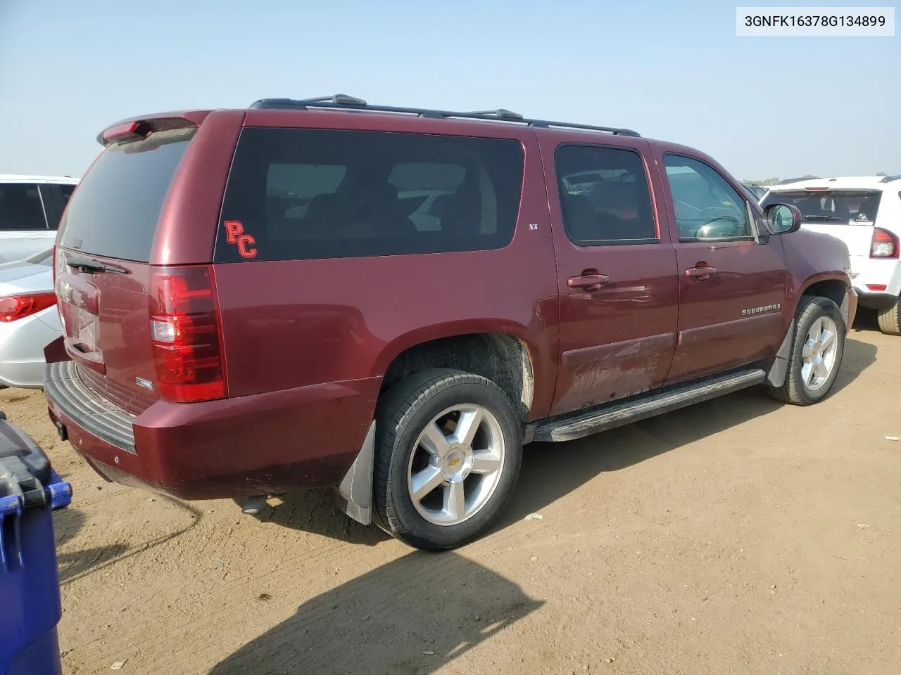 2008 Chevrolet Suburban K1500 Ls VIN: 3GNFK16378G134899 Lot: 64691114