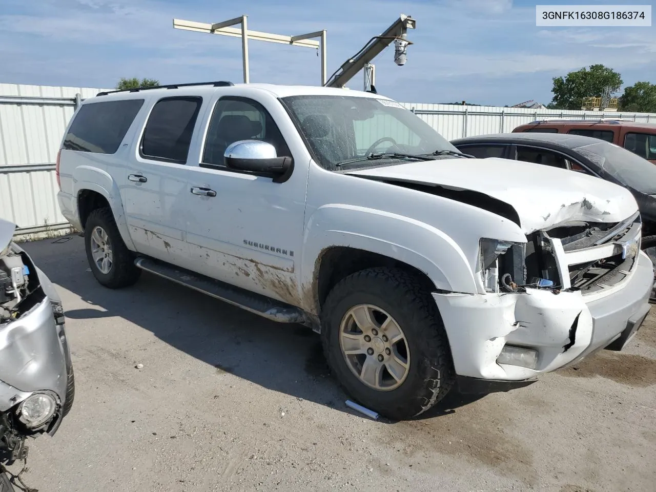 2008 Chevrolet Suburban K1500 Ls VIN: 3GNFK16308G186374 Lot: 66781034