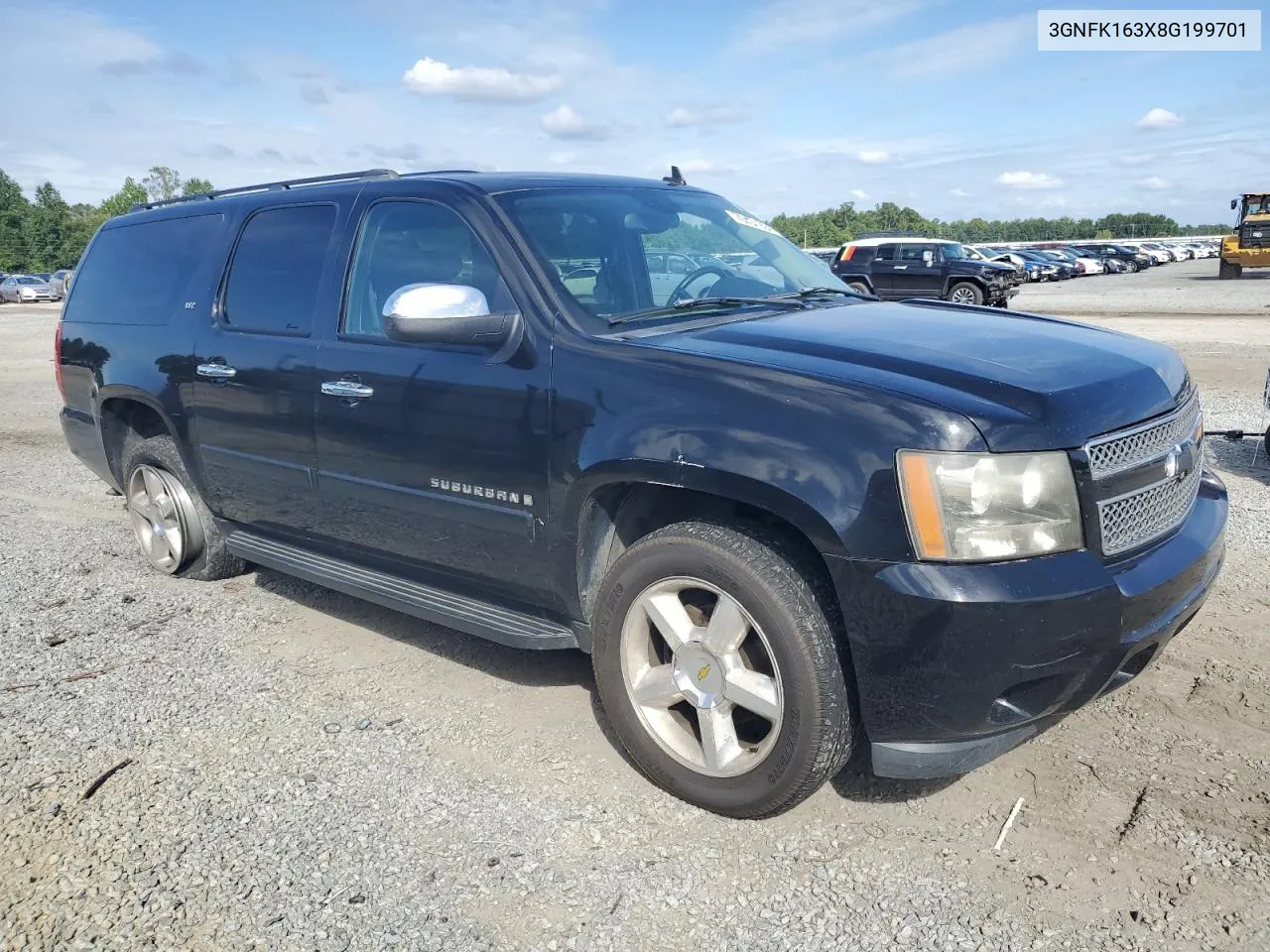 2008 Chevrolet Suburban K1500 Ls VIN: 3GNFK163X8G199701 Lot: 70491994