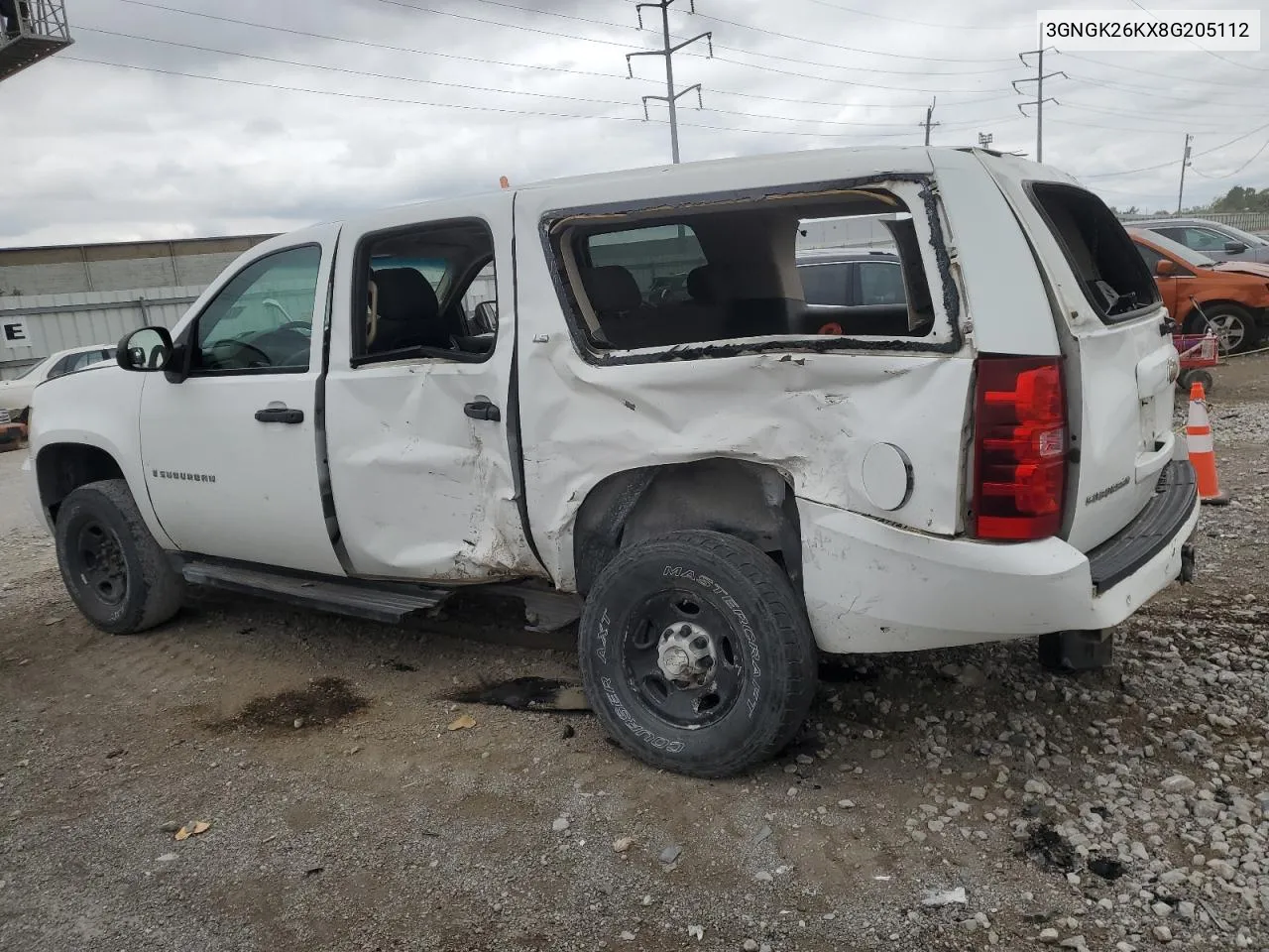 3GNGK26KX8G205112 2008 Chevrolet Suburban K2500