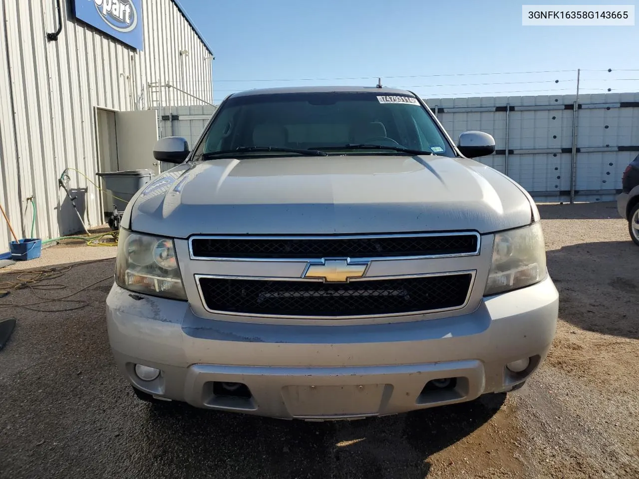 2008 Chevrolet Suburban K1500 Ls VIN: 3GNFK16358G143665 Lot: 74793114