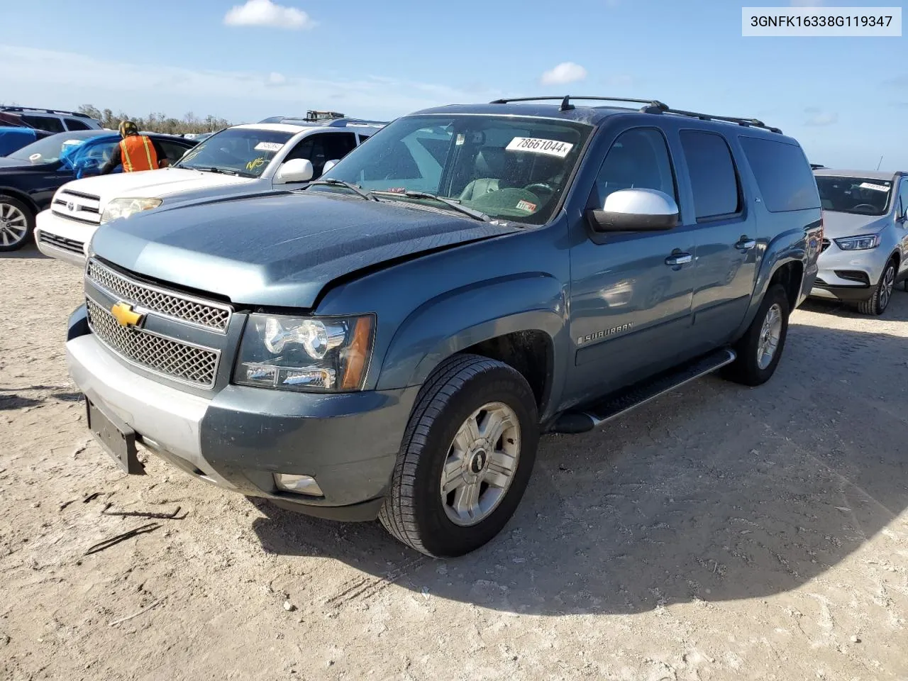 2008 Chevrolet Suburban K1500 Ls VIN: 3GNFK16338G119347 Lot: 78661044