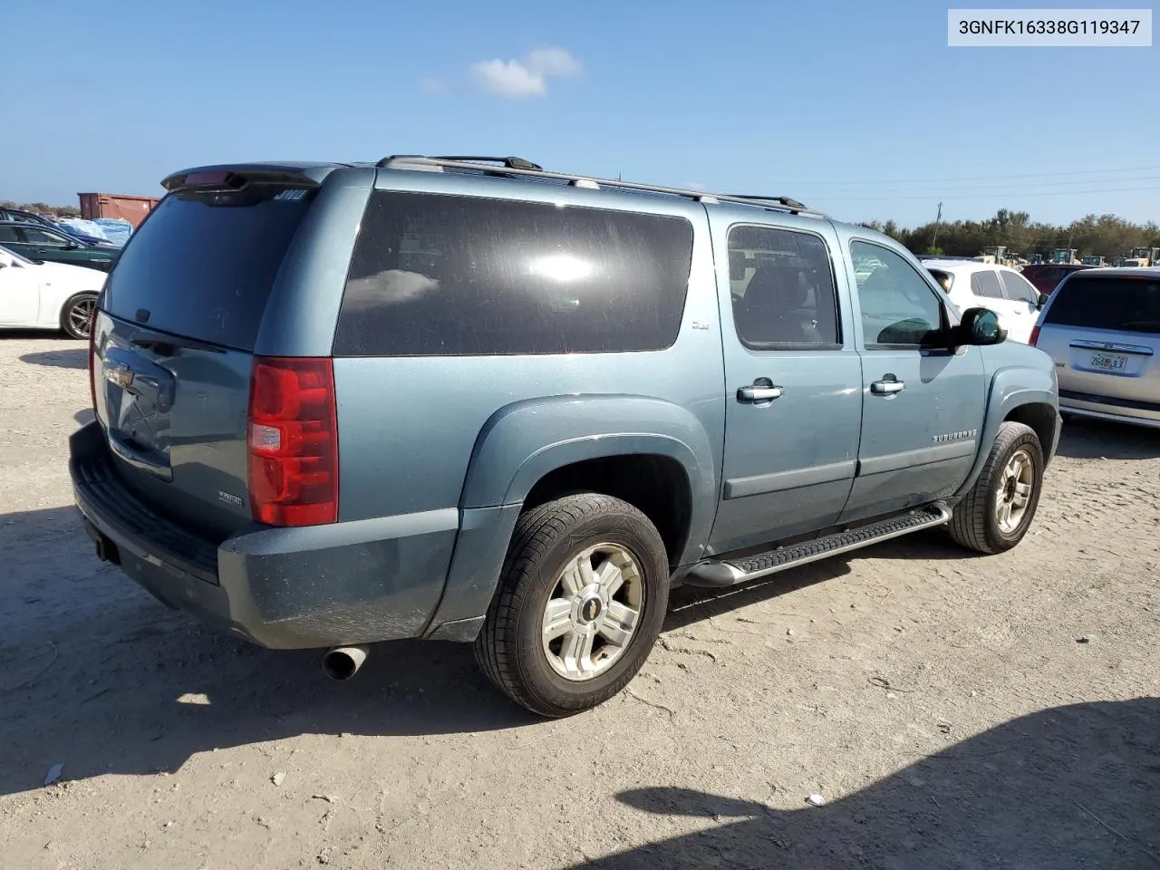 2008 Chevrolet Suburban K1500 Ls VIN: 3GNFK16338G119347 Lot: 78661044