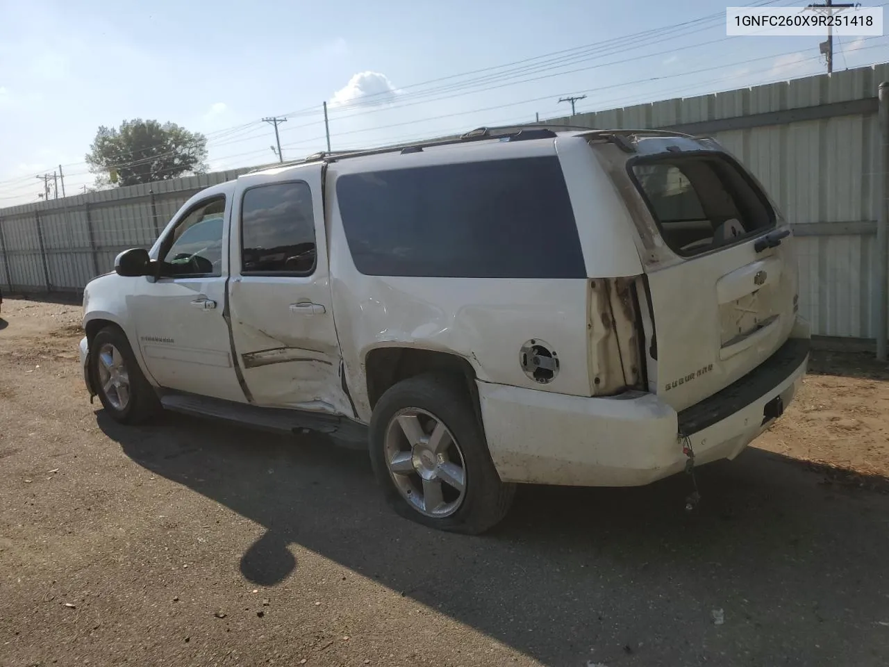 2009 Chevrolet Suburban C1500 Lt VIN: 1GNFC260X9R251418 Lot: 72032294