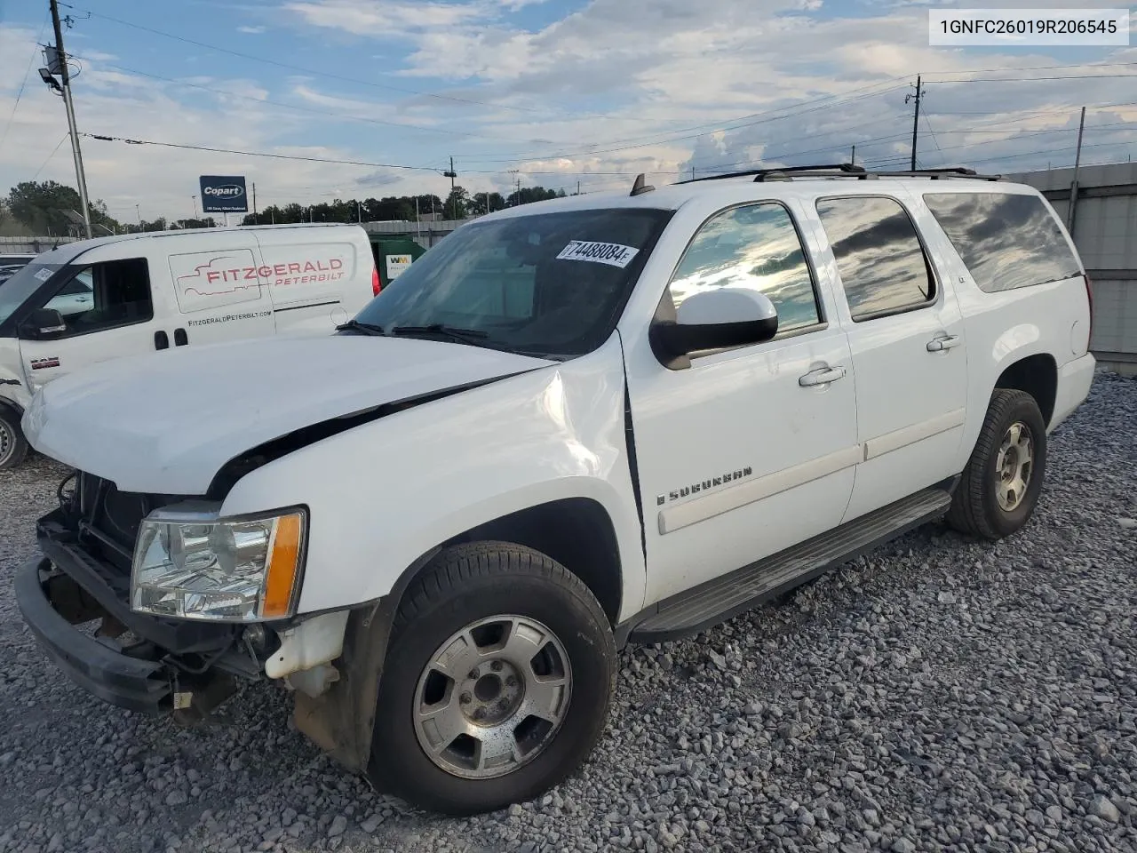 2009 Chevrolet Suburban C1500 Lt VIN: 1GNFC26019R206545 Lot: 74488084