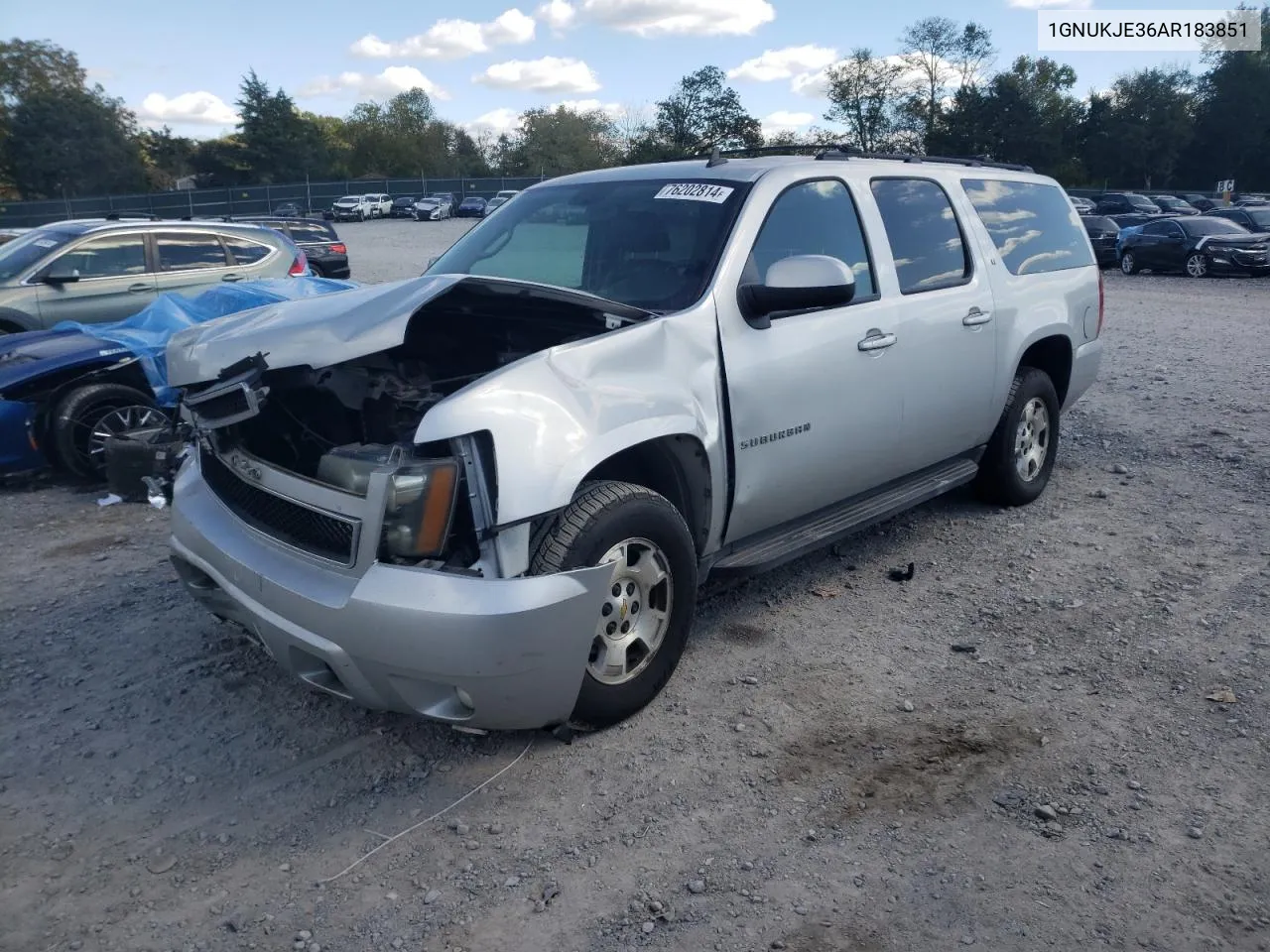 2010 Chevrolet Suburban K1500 Lt VIN: 1GNUKJE36AR183851 Lot: 76202814